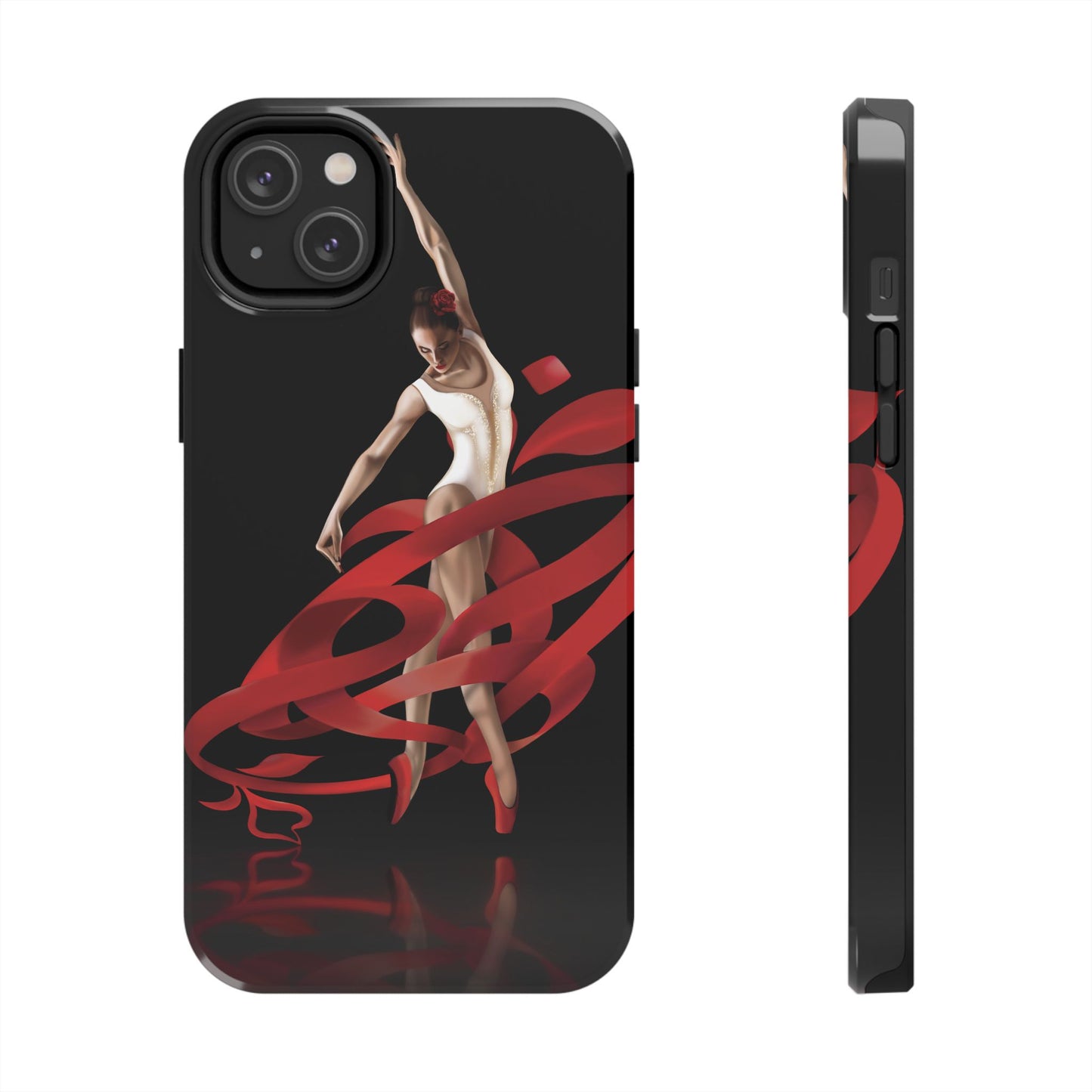 Phone Case Persian Calligraphy Rose Ribbon Ballerina