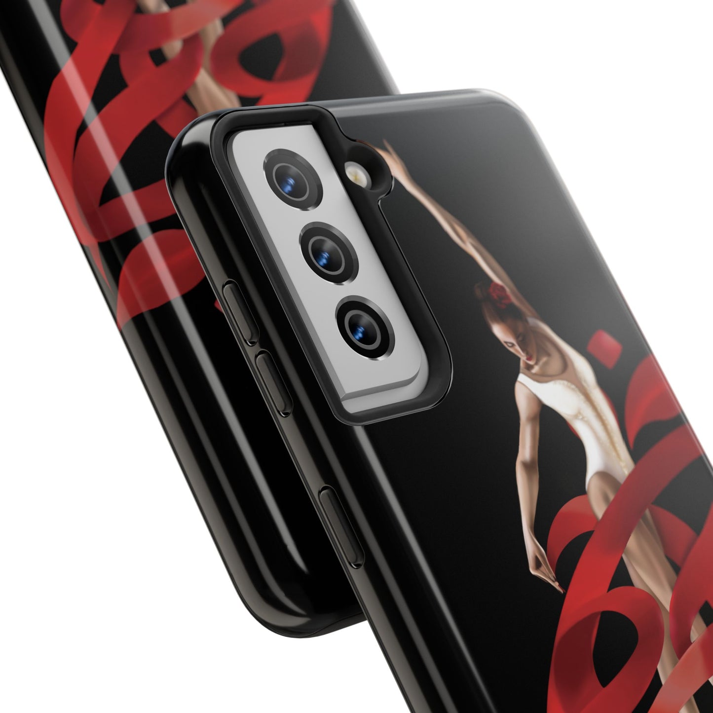 Phone Case Persian Calligraphy Rose Ribbon Ballerina