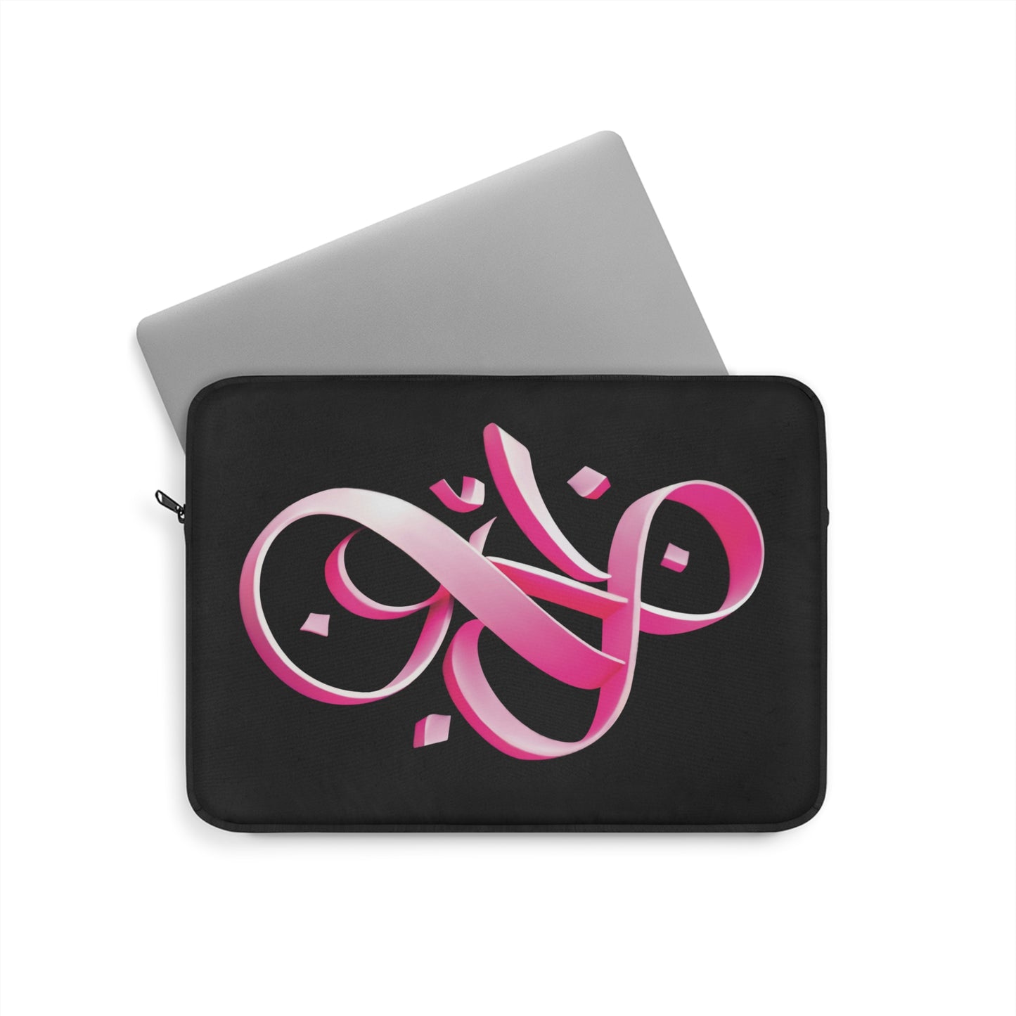 Pink Ribbon Persian calligraphy Laptop Sleeve