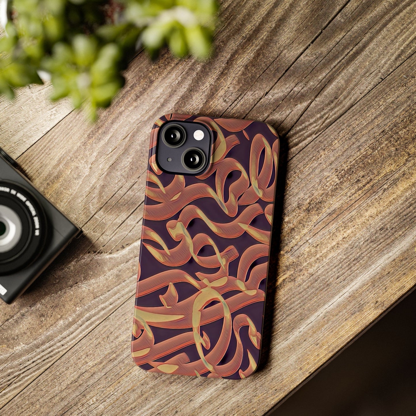 ' Modern Art Slim Phone Case -LOVE I-