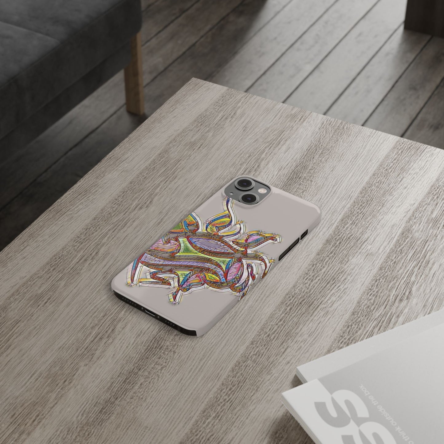 ' Modern Art Slim Phone Case -LOVE