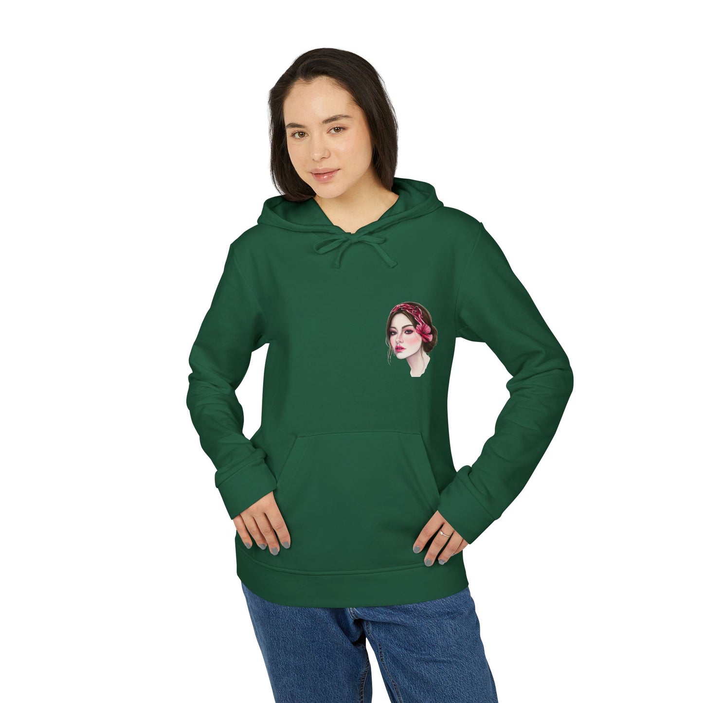 Kalli K X Adidas Unisex Fleece Hoodie- calligraphy headband