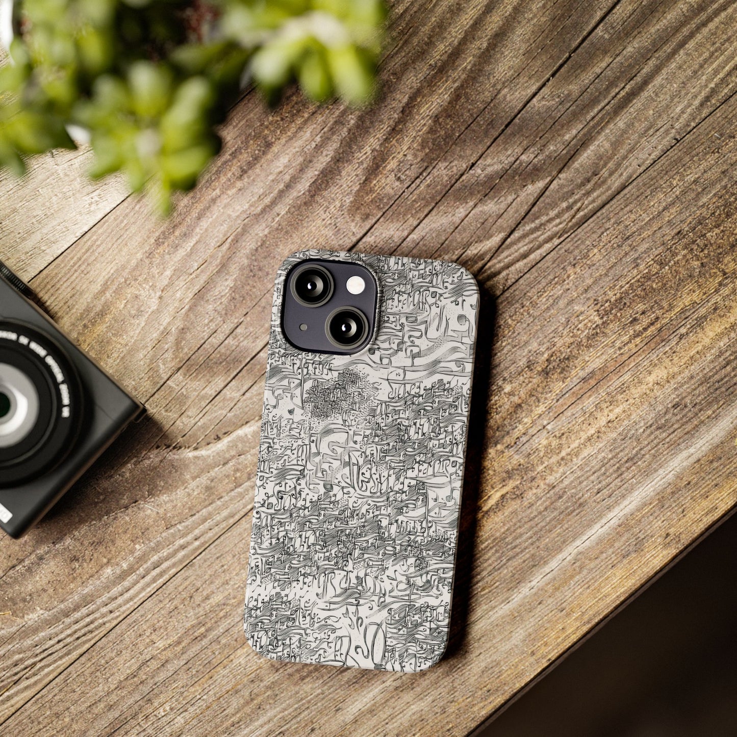 .ه,- ' Modern Art Slim Phone Case -LOVE I- I -.