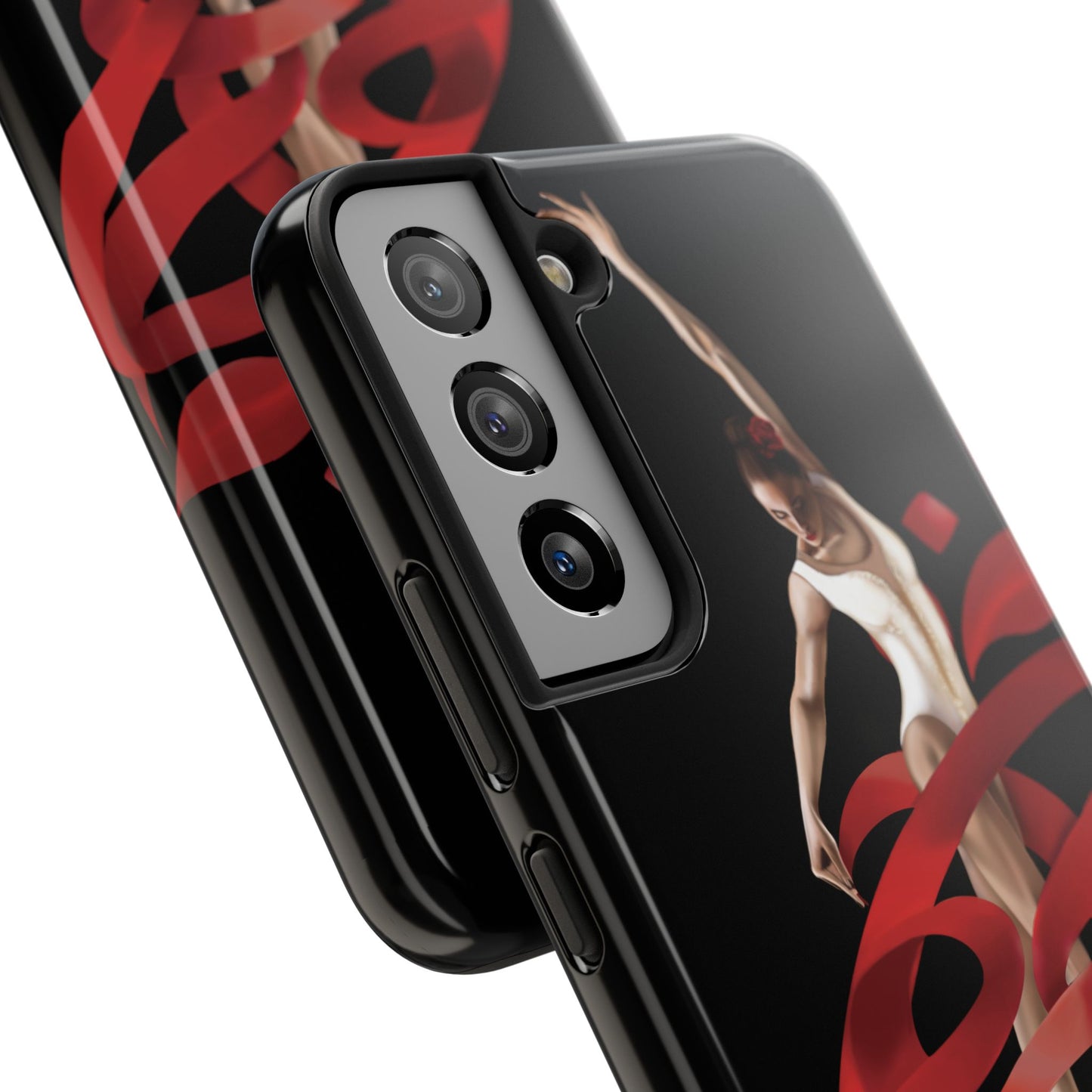 Phone Case Persian Calligraphy Rose Ribbon Ballerina