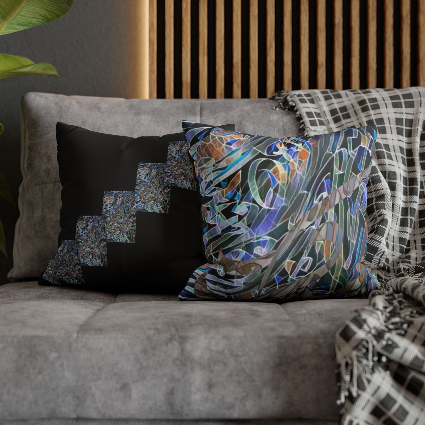 Modern art inspired beauty Faux Suede Square Pillow Cover l