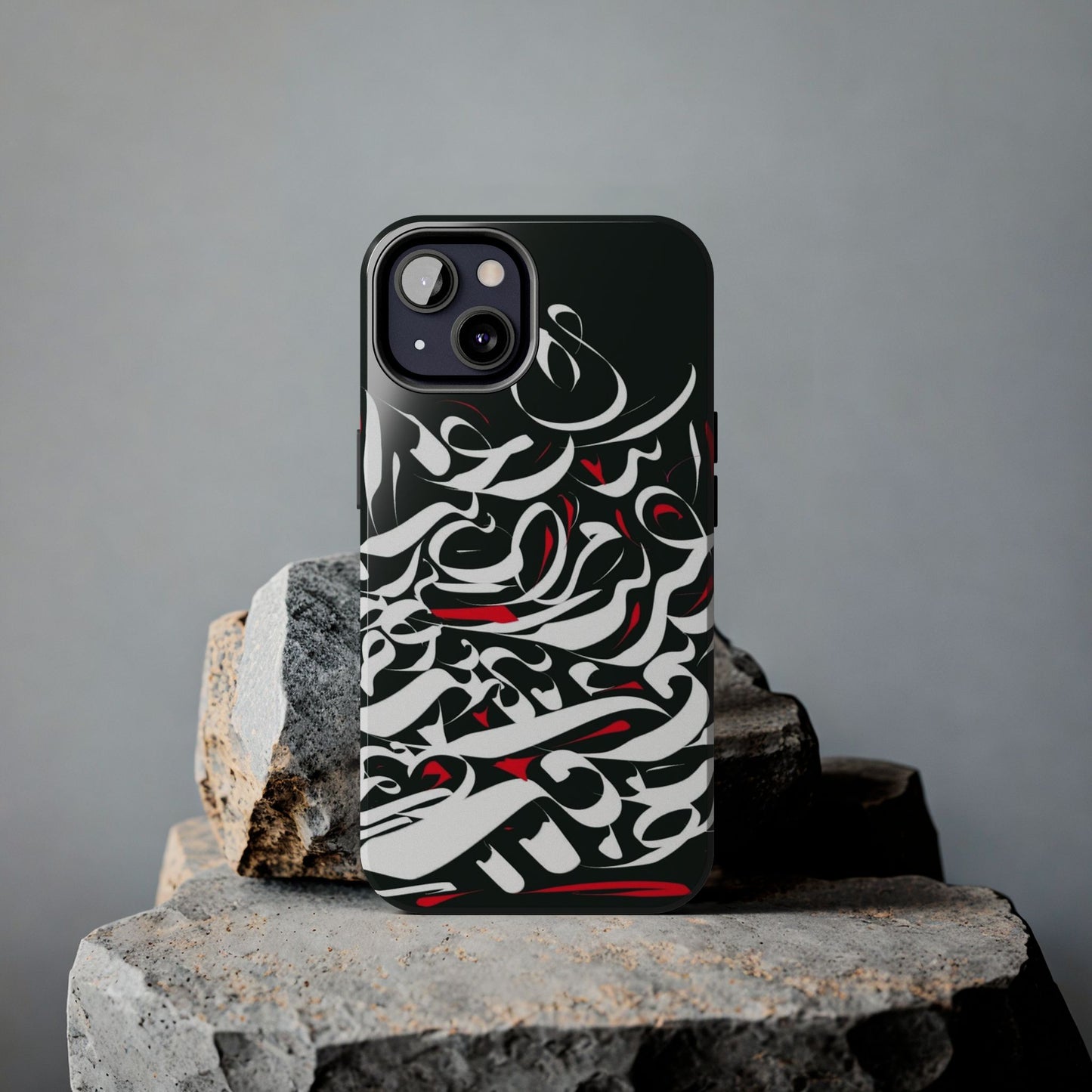 Phone Case Calligraphy Red Black White Tough Phone Case