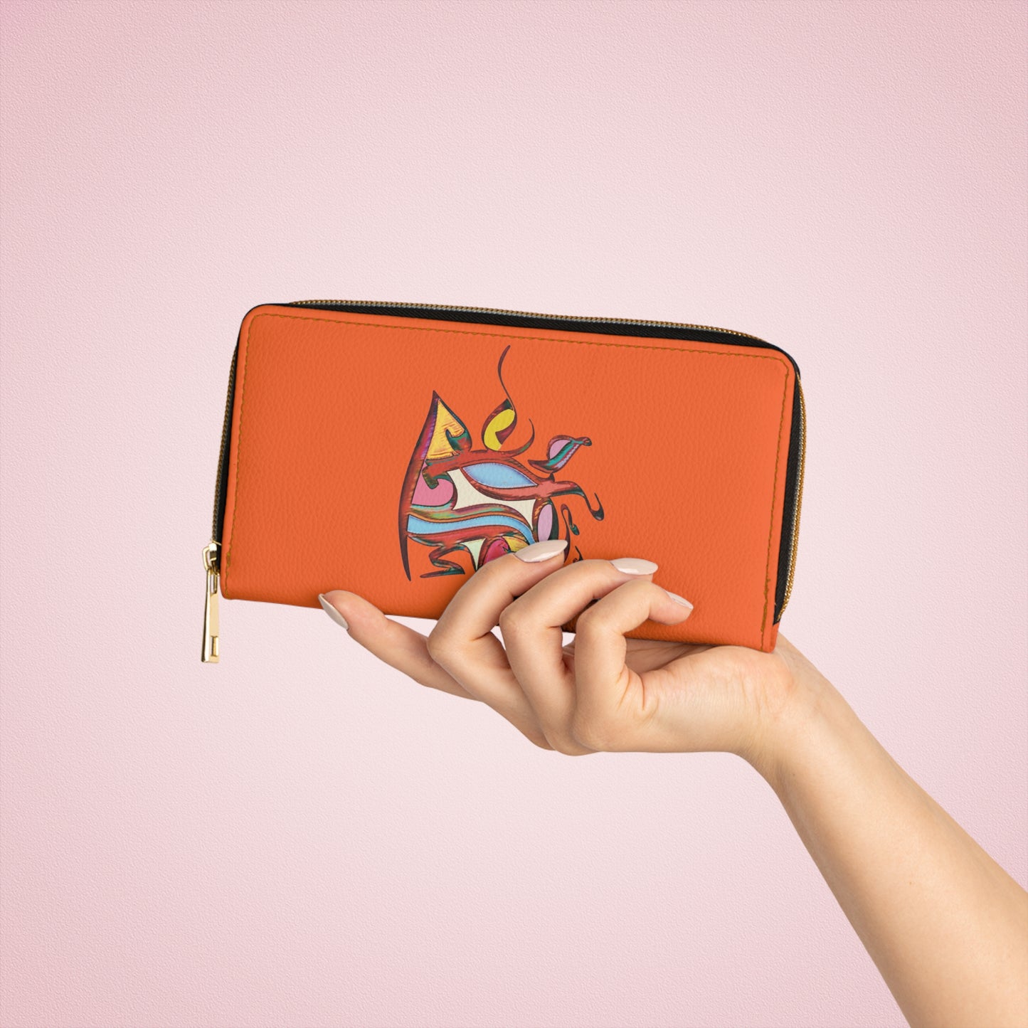 Calligraphy Zipper Wallet