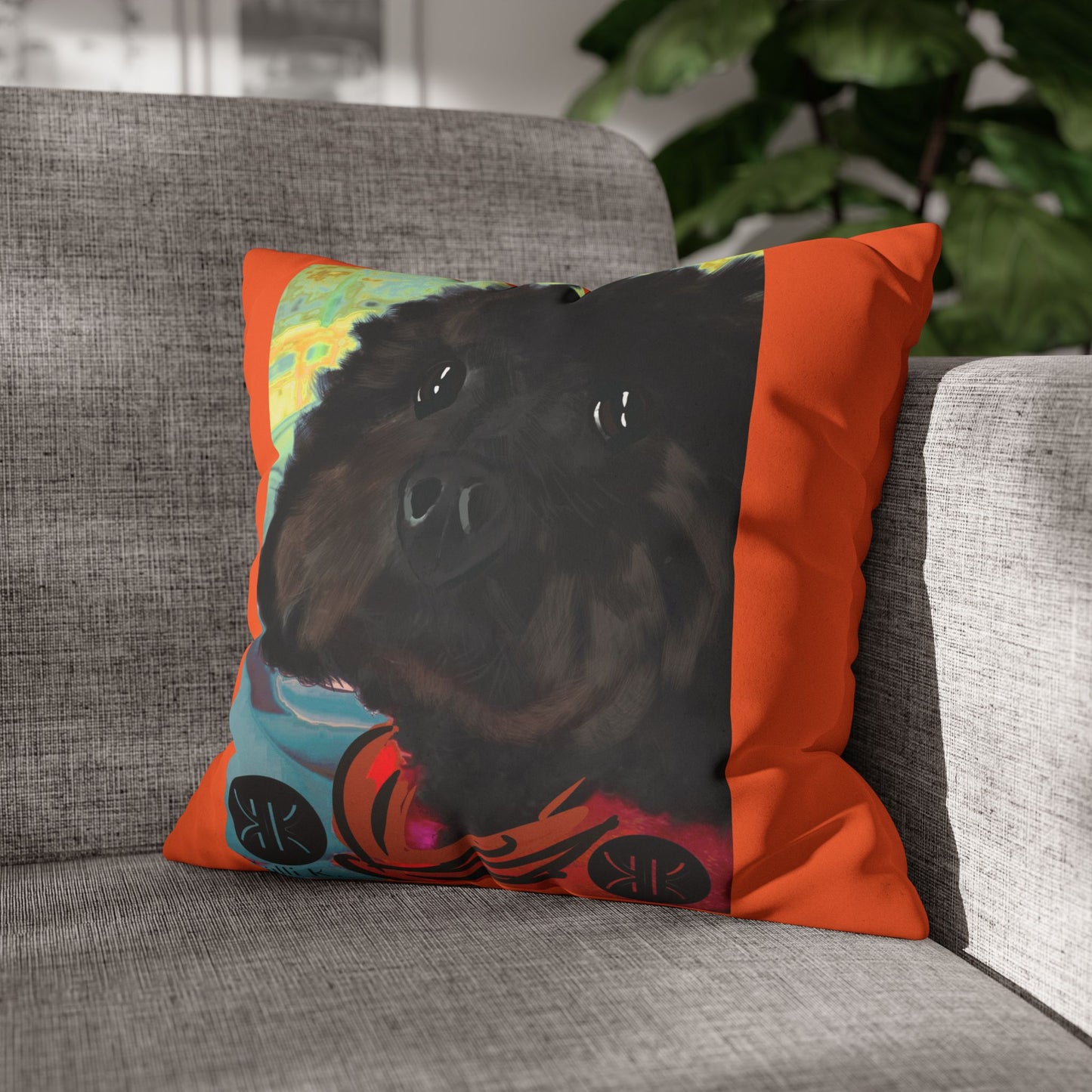 COAL Pillowcase - Modern Art Portrait Watercolour Design