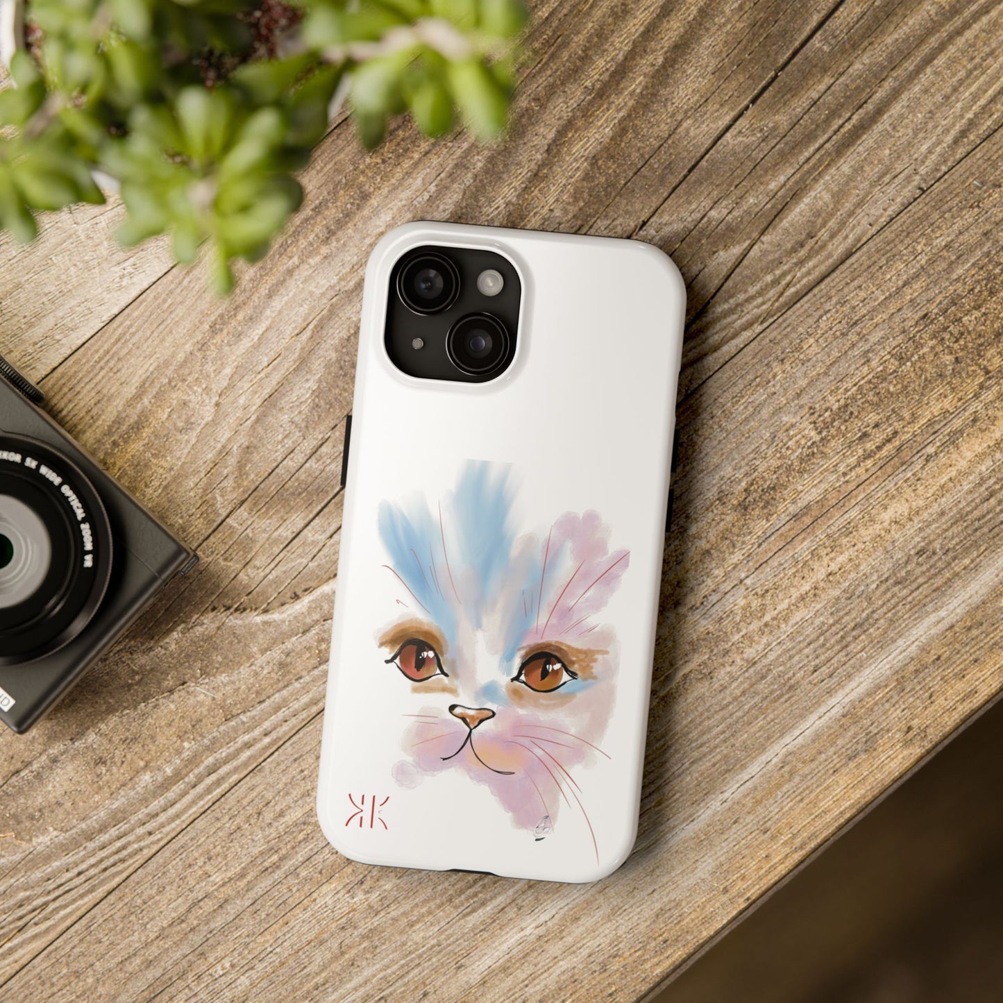 Cat Watercolour Tough Phone Case /