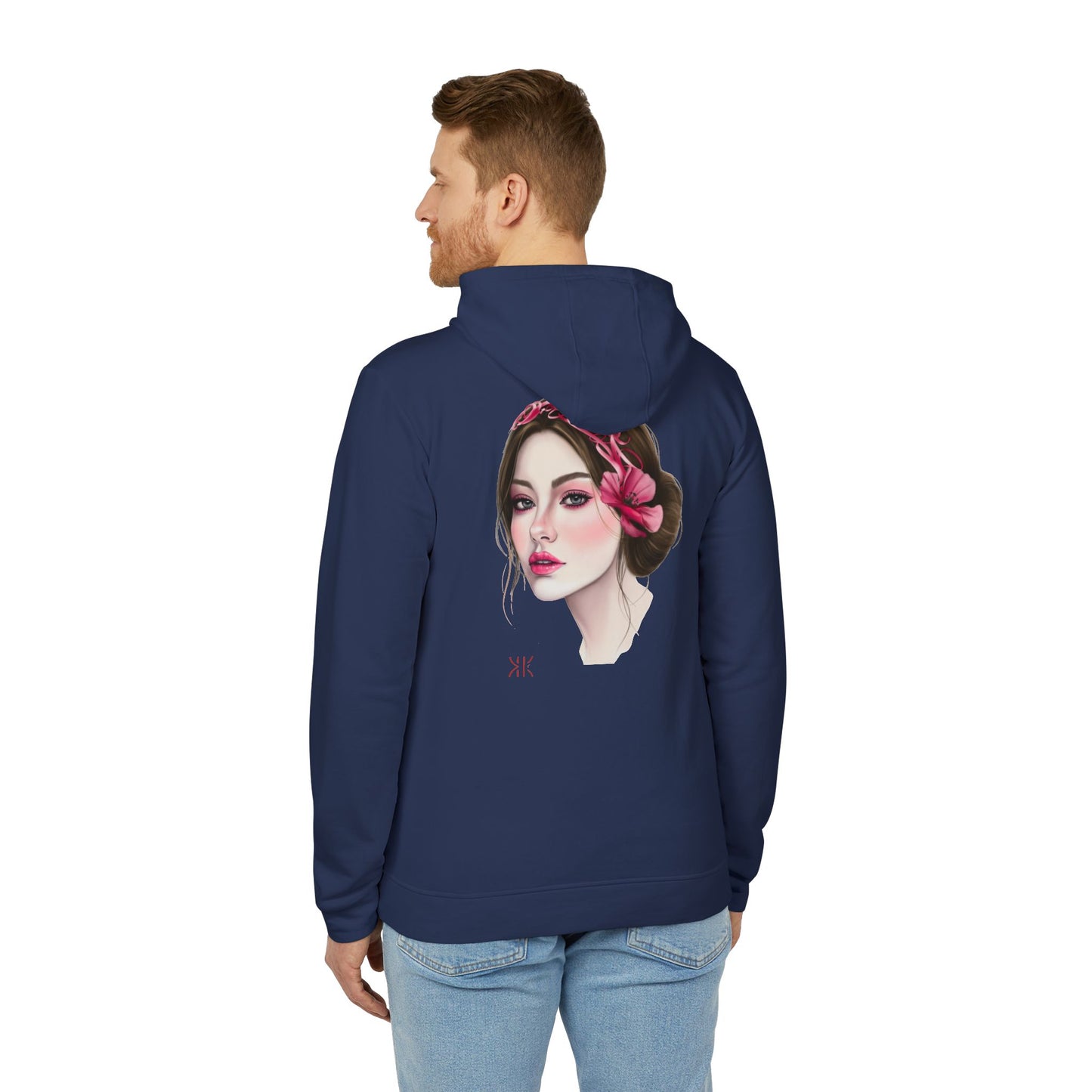 Kalli K X Adidas Unisex Fleece Hoodie- calligraphy headband