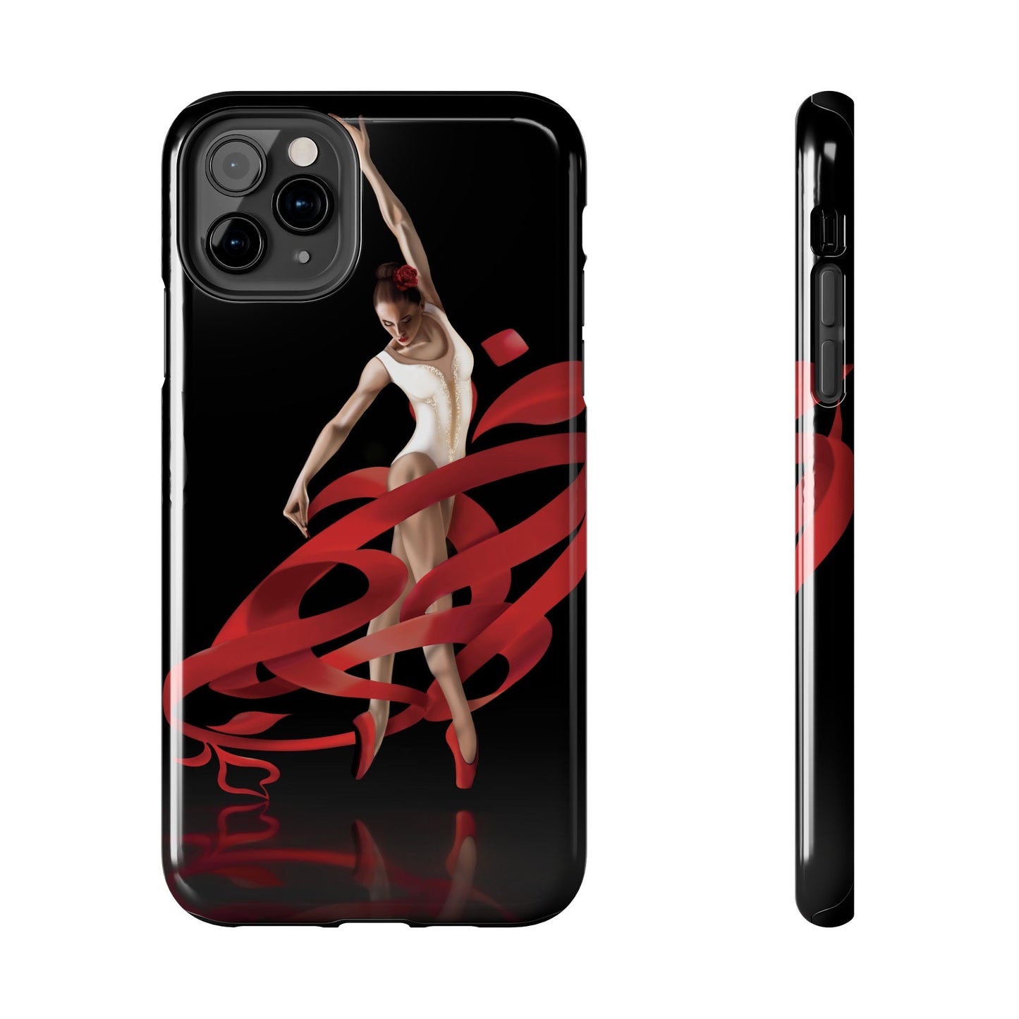 Phone Case Persian Calligraphy Rose Ribbon Ballerina