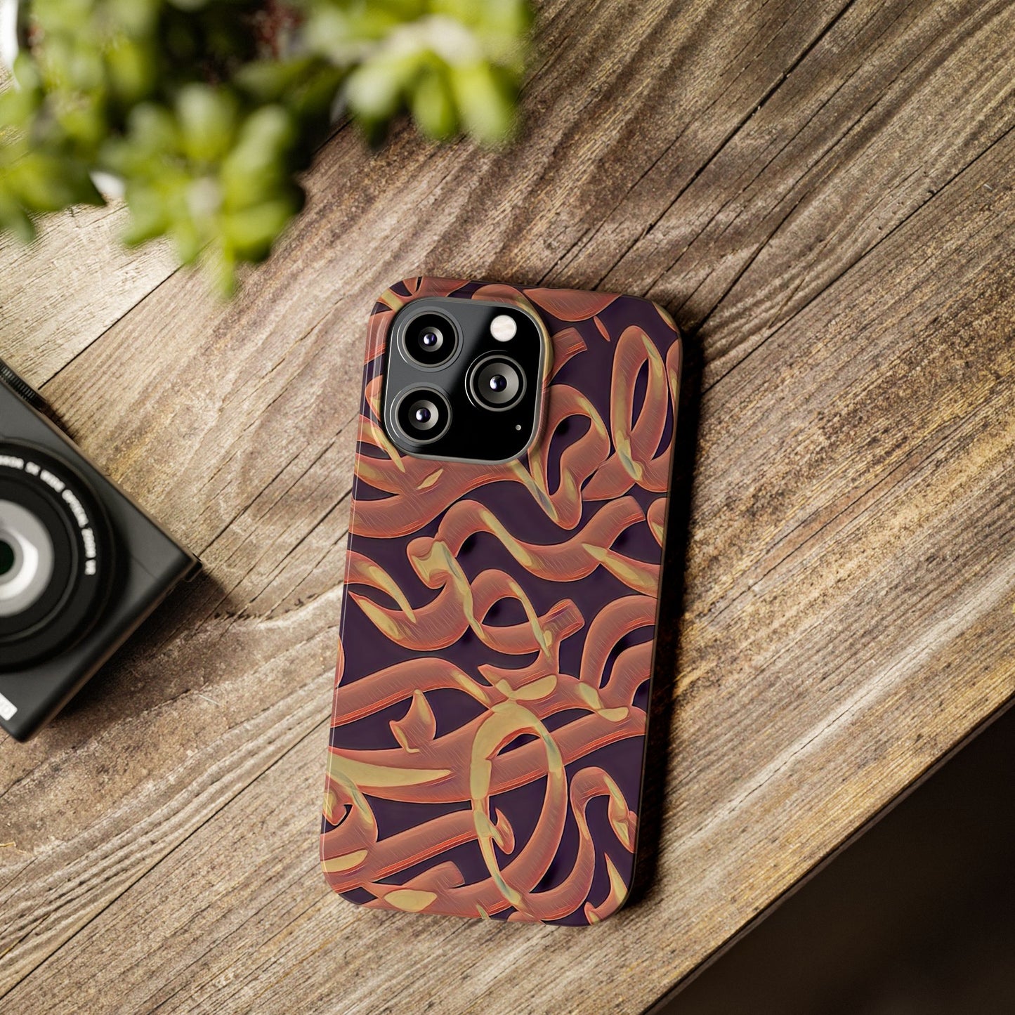 ' Modern Art Slim Phone Case -LOVE I-