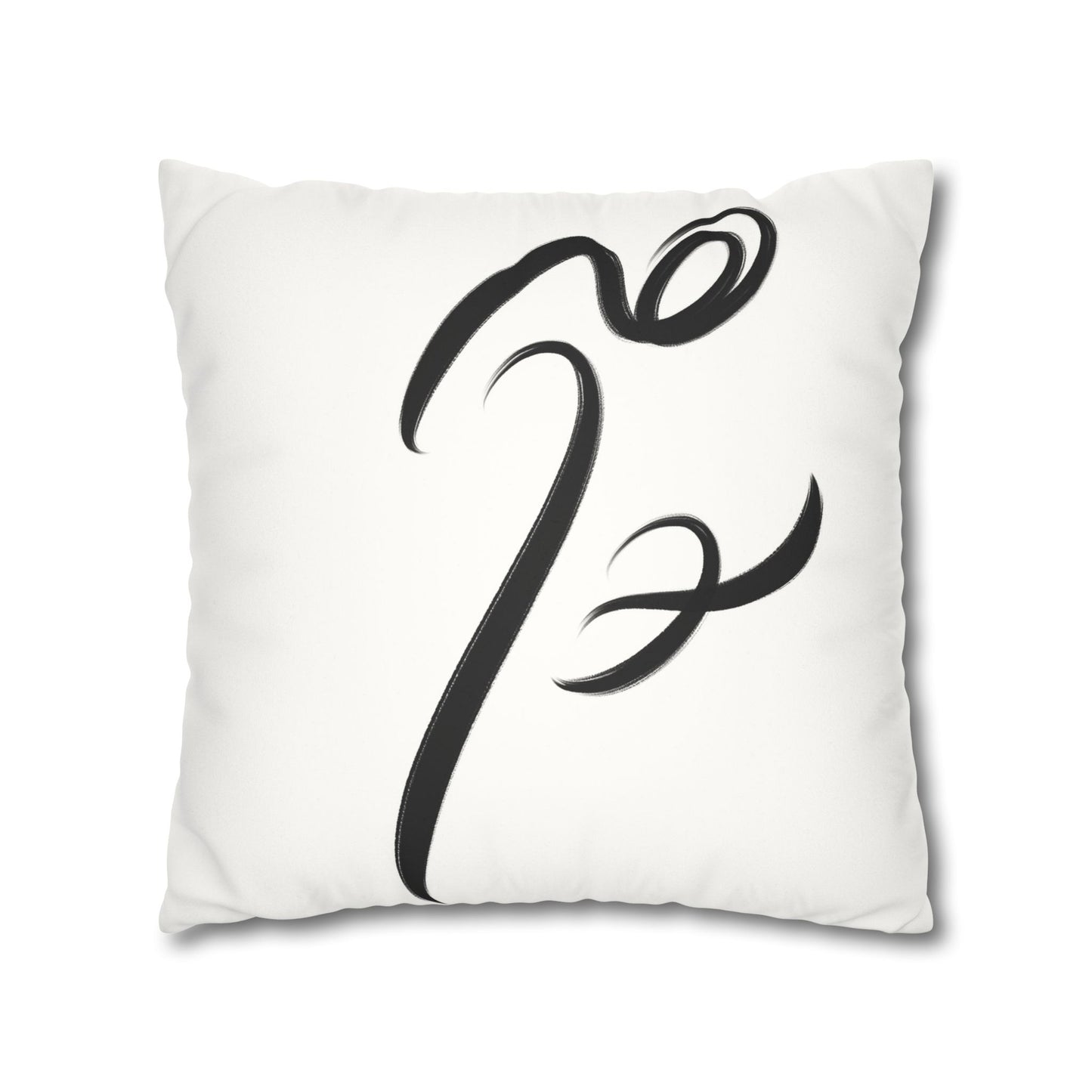 Hich Calligraphy beauty Faux Suede Square Pillow Cover