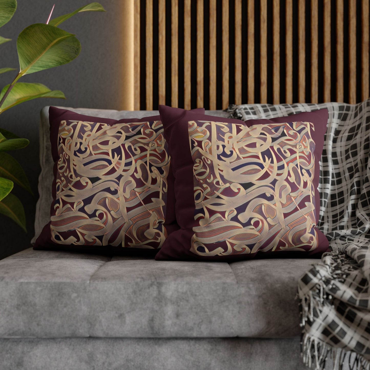 Copy of Square Pillowcase - Persian Calligraphy, Modern Handwriting Design