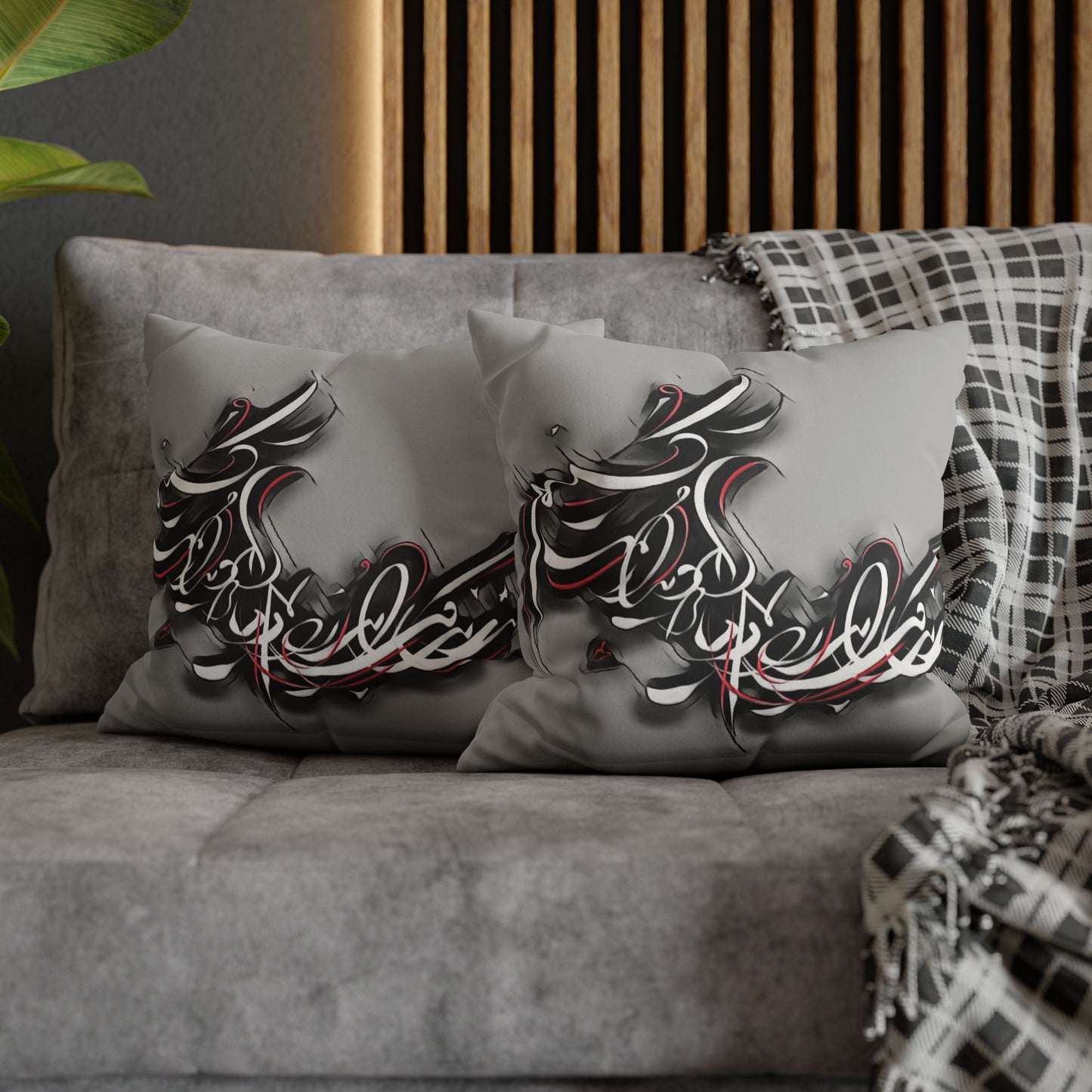 Kalli K Pillowcase Modern Calligraphy Design