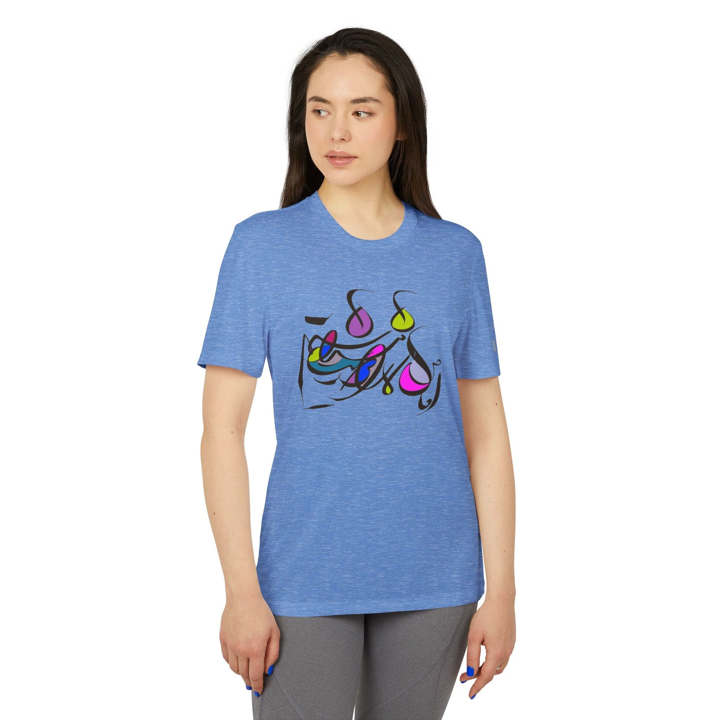 Adidas Unisex Sport T-Shirt with Artwork - Chic & Casual Sportswear modern calligraphy design
