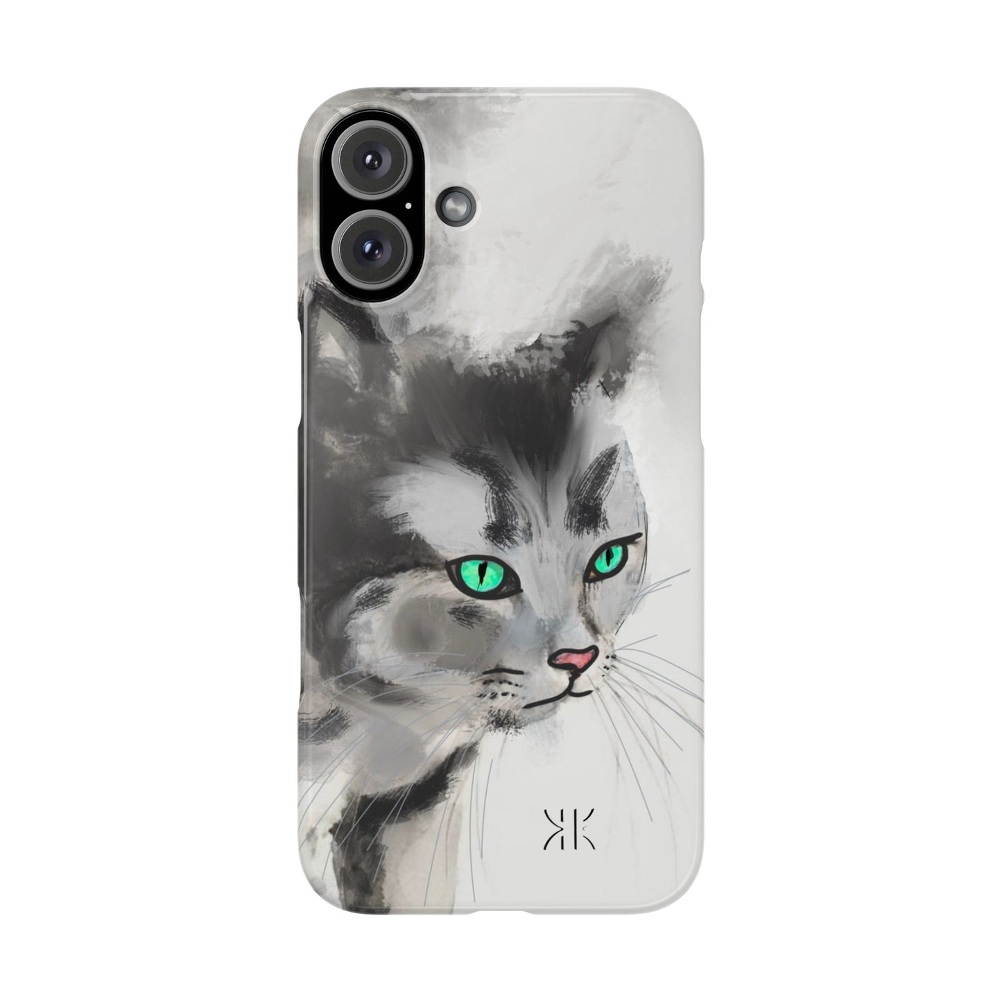 Modern Art Ink water painting Slim Phone Case
