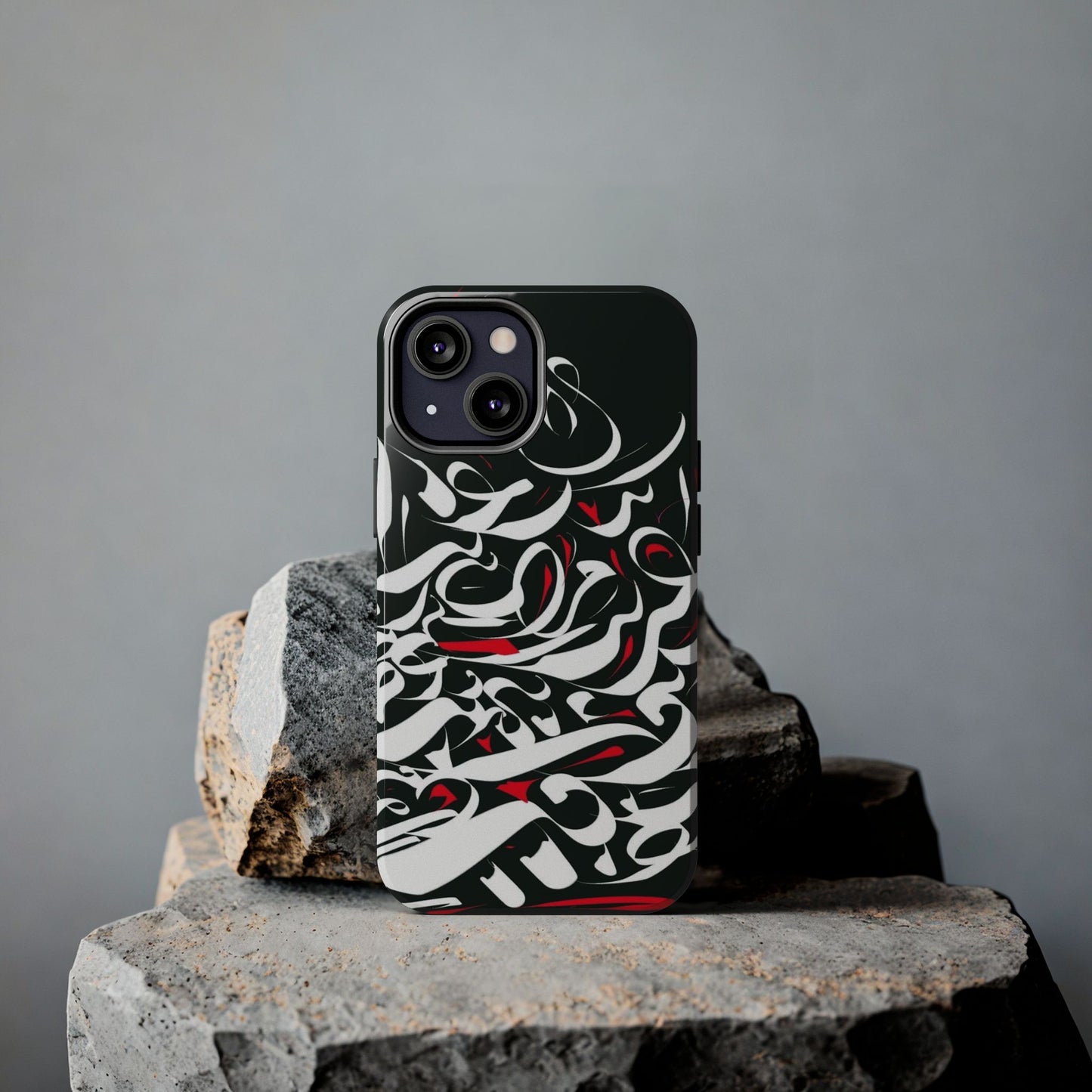Phone Case Calligraphy Red Black White Tough Phone Case