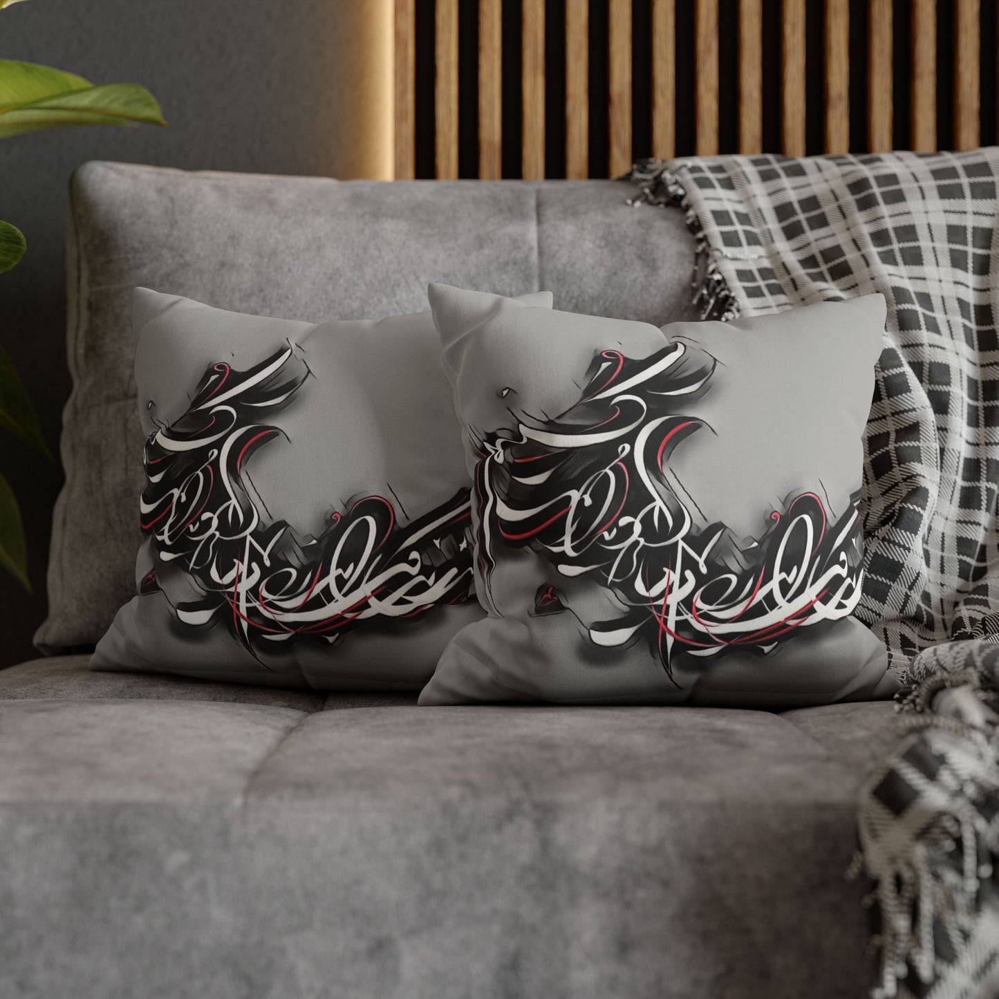 Kalli K Pillowcase Modern Calligraphy Design