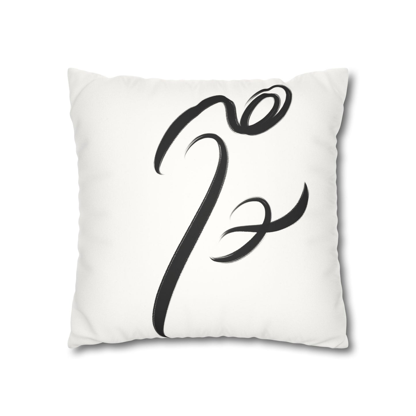 Hich Calligraphy beauty Faux Suede Square Pillow Cover