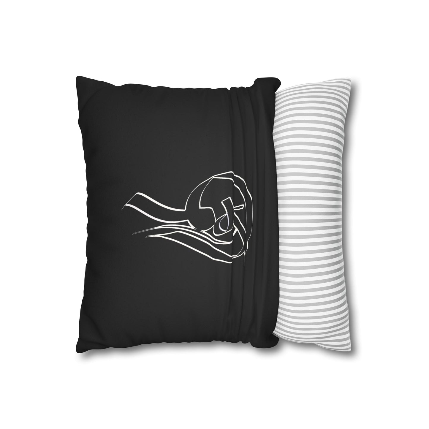 Modern Calligraphy Faux Suede Pillowcase - Home Design