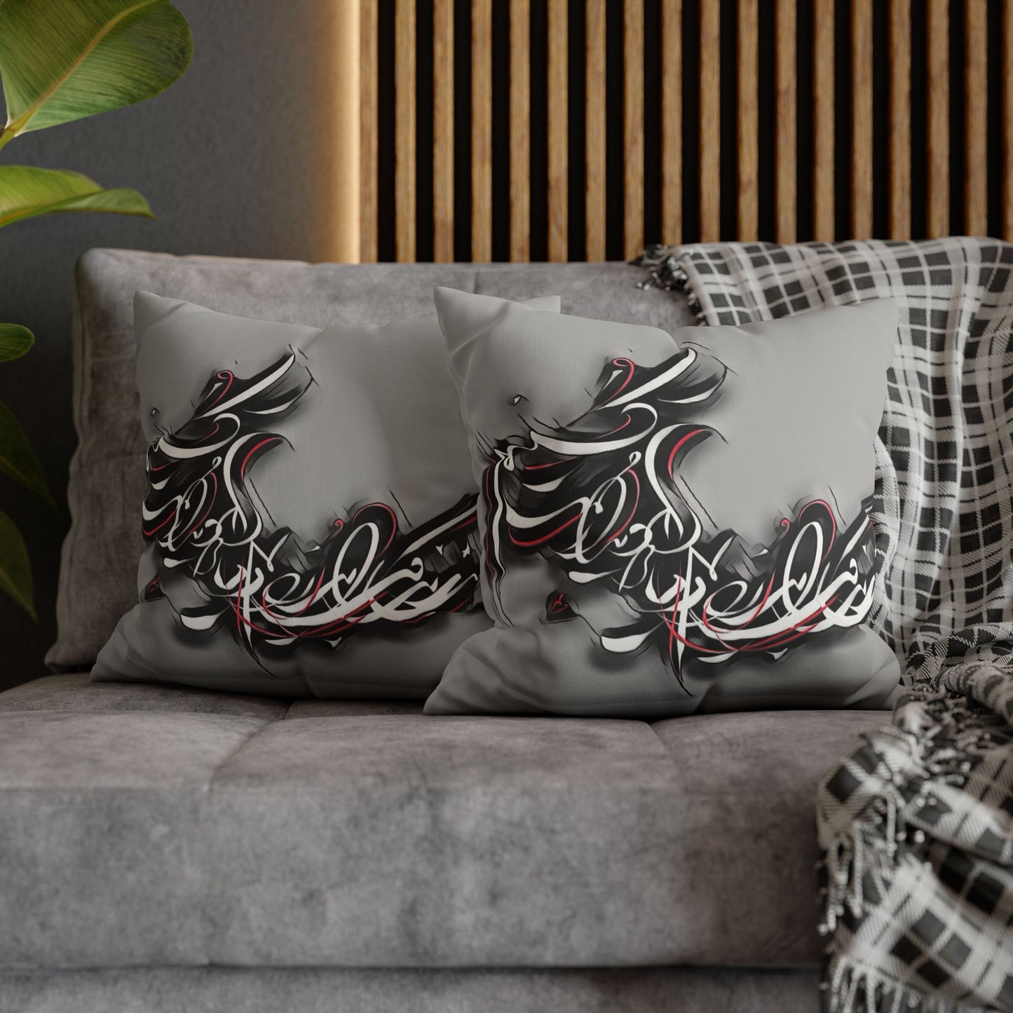 Kalli K Pillowcase Modern Calligraphy Design
