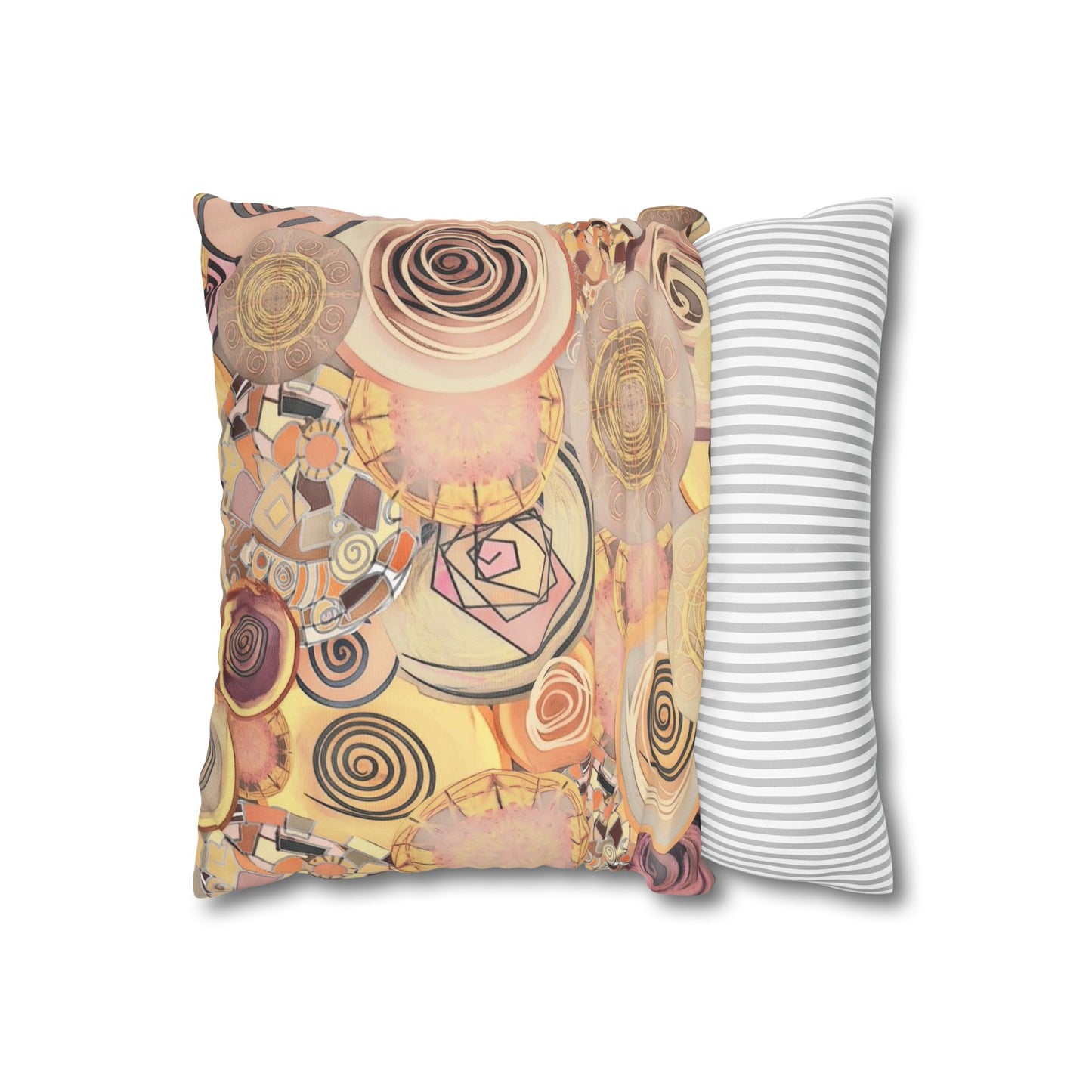 Modern art inspired beauty Faux Suede Square Pillow Cover
