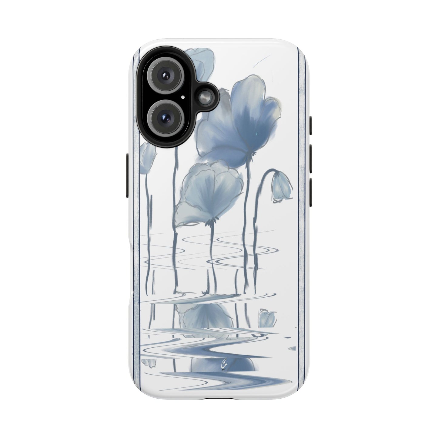 Floral Tough Phone Case - Watercolour Blue Flora Collection