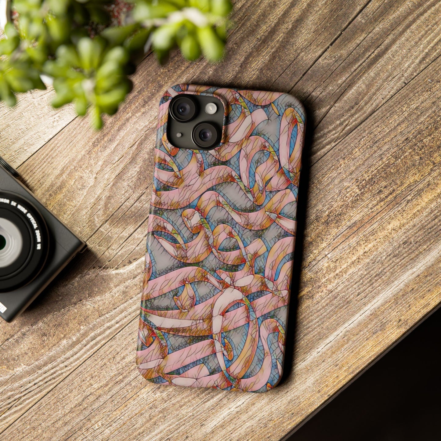 ' Modern Art Slim Phone Case -LOVE I-