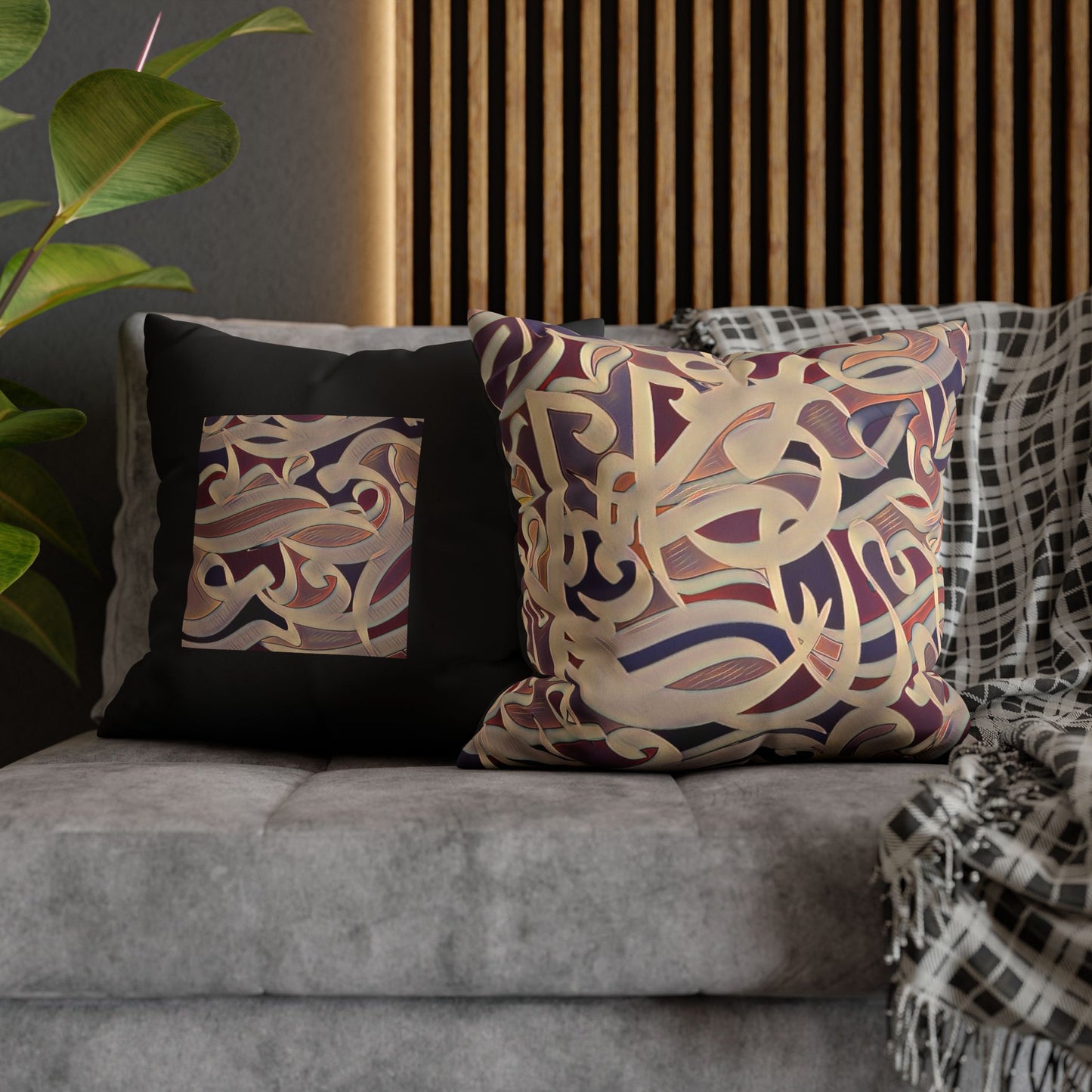 Persian Calligraphy beauty Faux Suede Square Pillow Cover