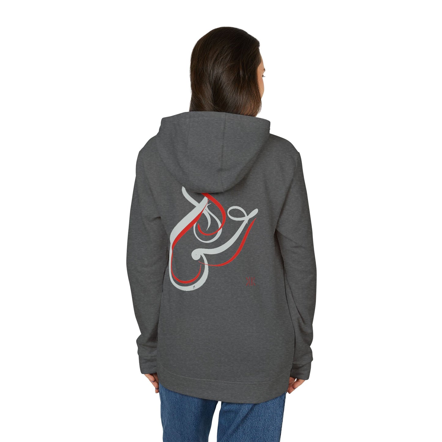 Kalli K X Adidas Unisex Fleece Hoodie- modern calligraphy.