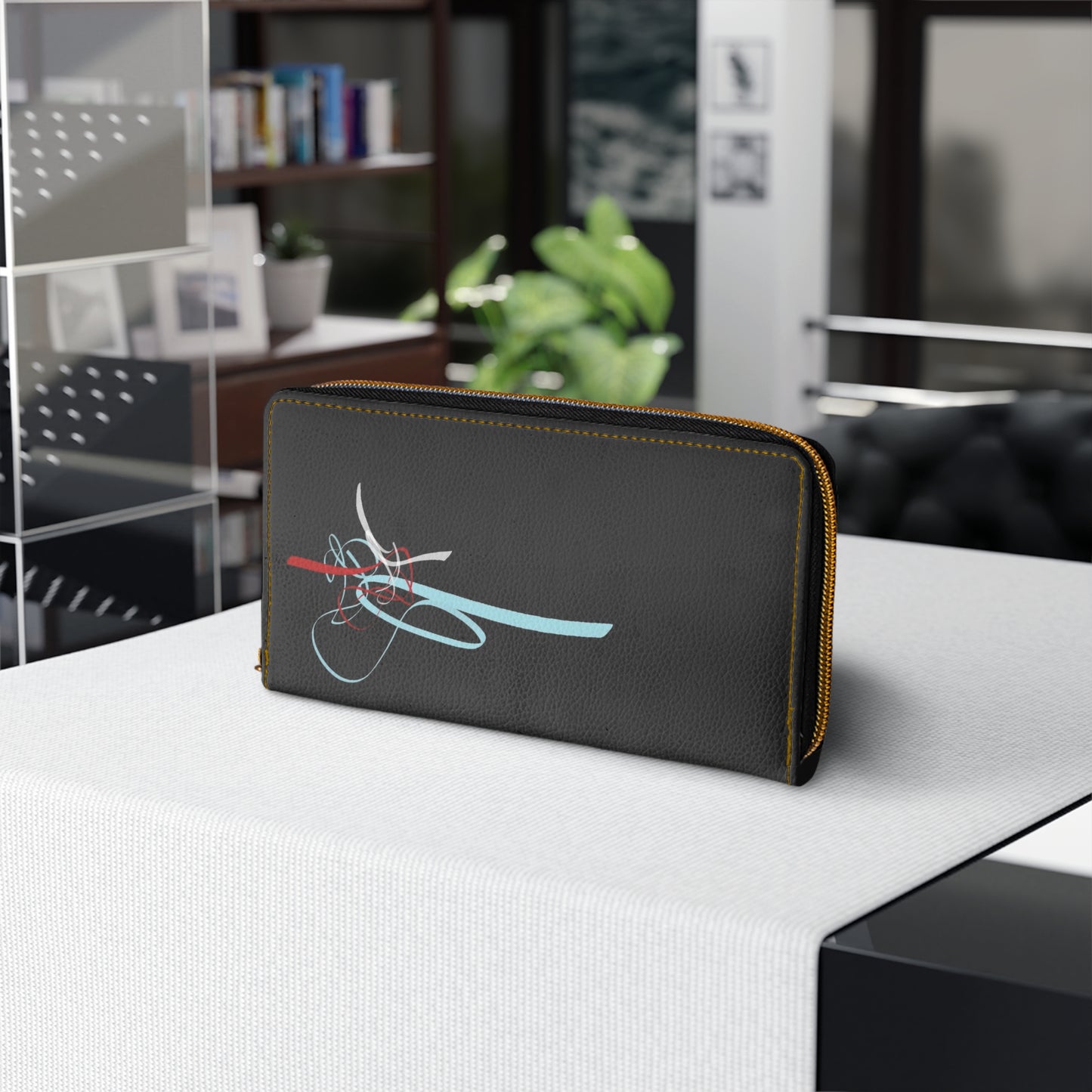 Calligraphy Zipper Wallet