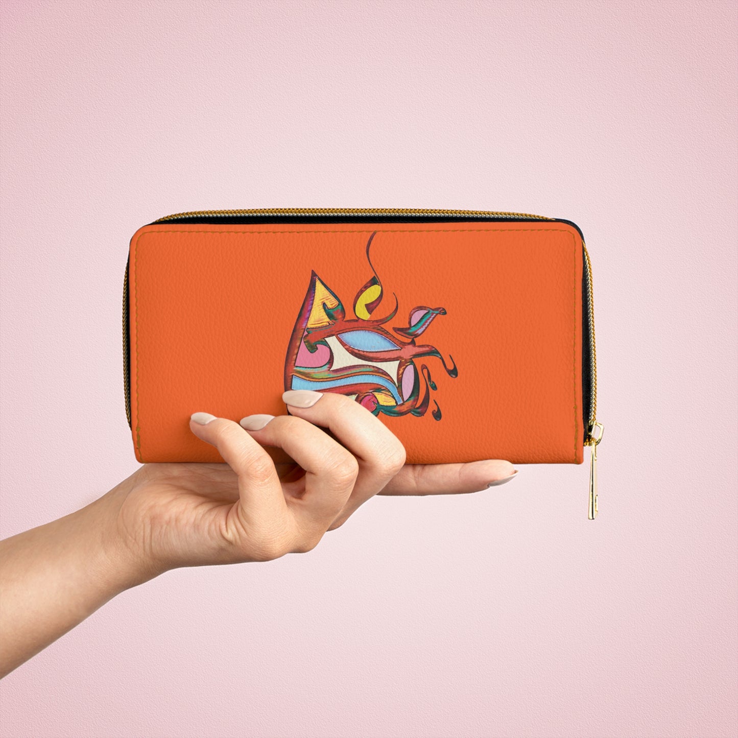 Calligraphy Zipper Wallet