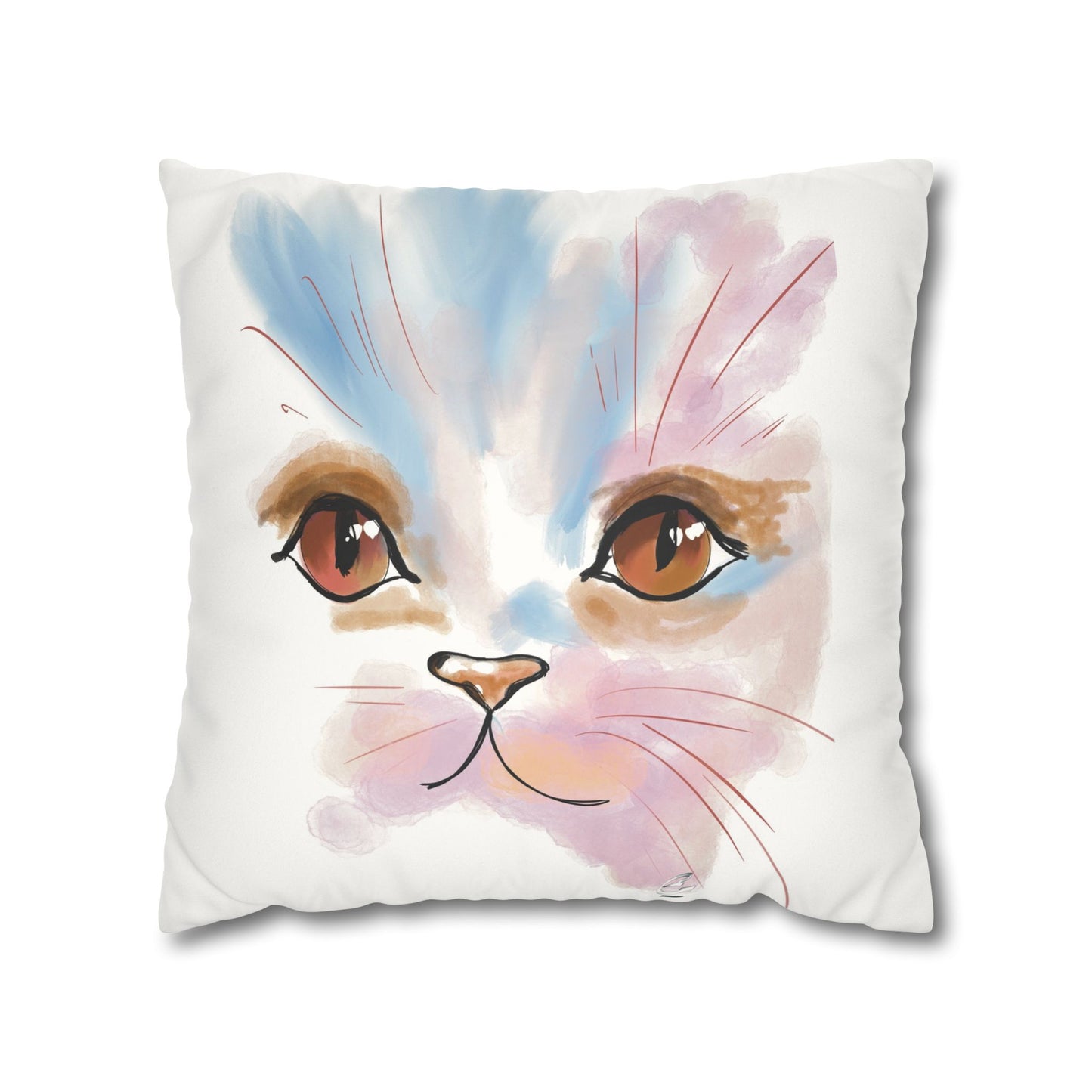 Kitty Faux Suede Pillowcase - Pet Home Design