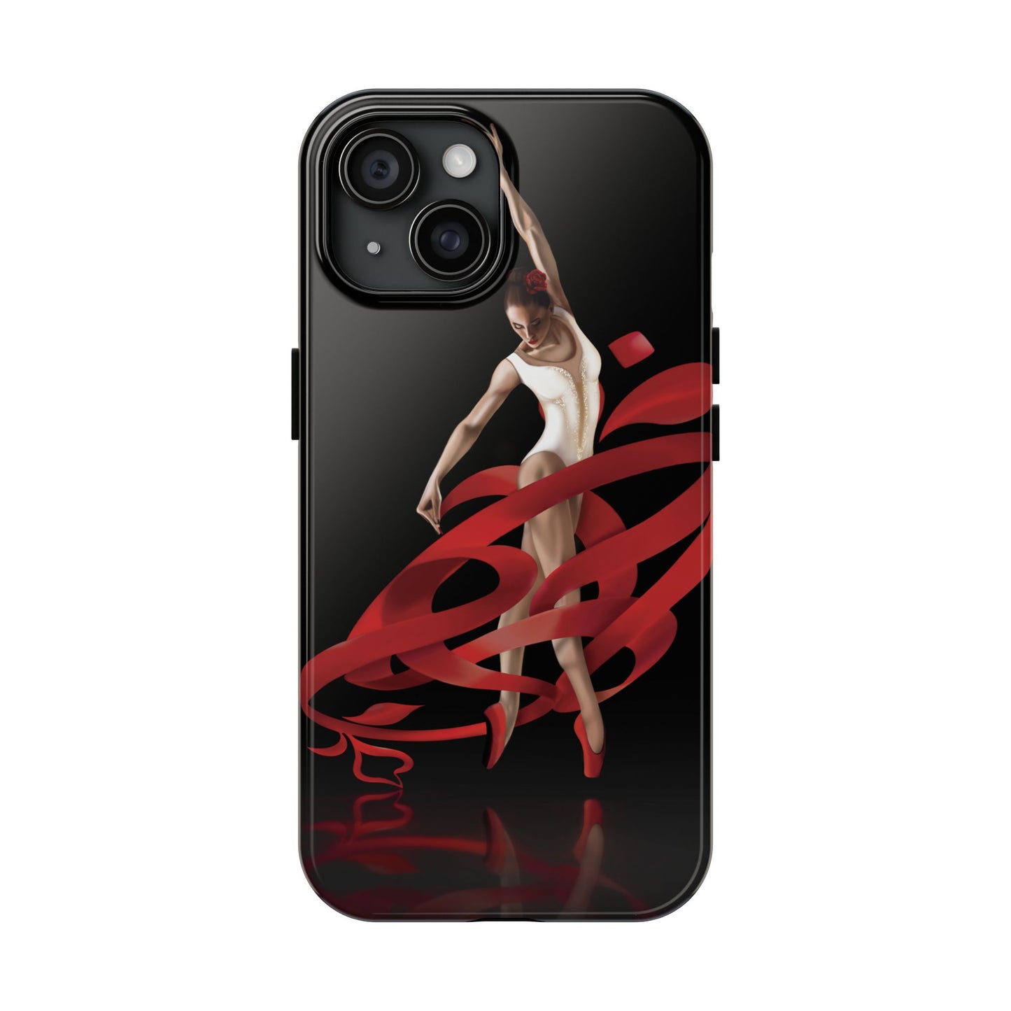 Phone Case Persian Calligraphy Rose Ribbon Ballerina