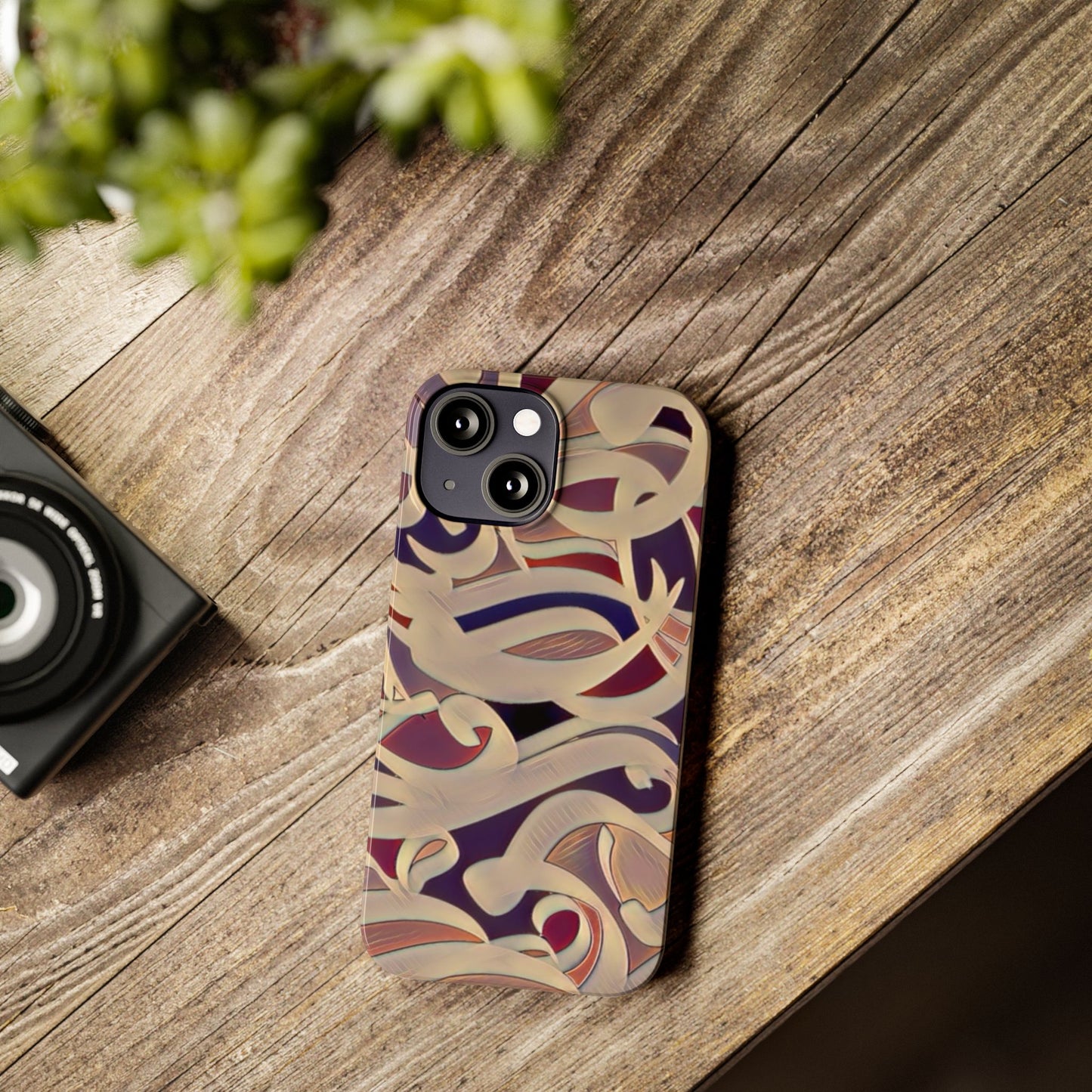 ' Modern Art Slim Phone Case -LOVE