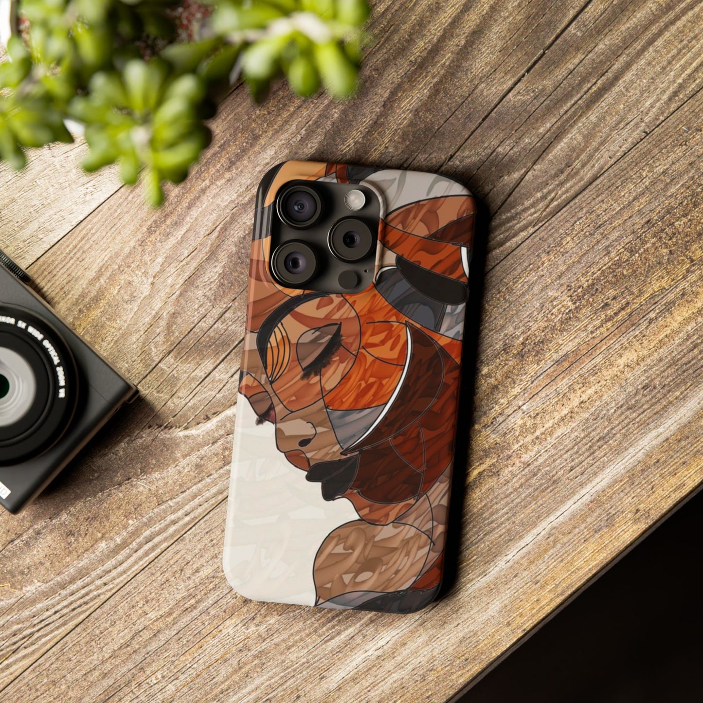 ' Modern Art Slim Phone Case -LOVE
