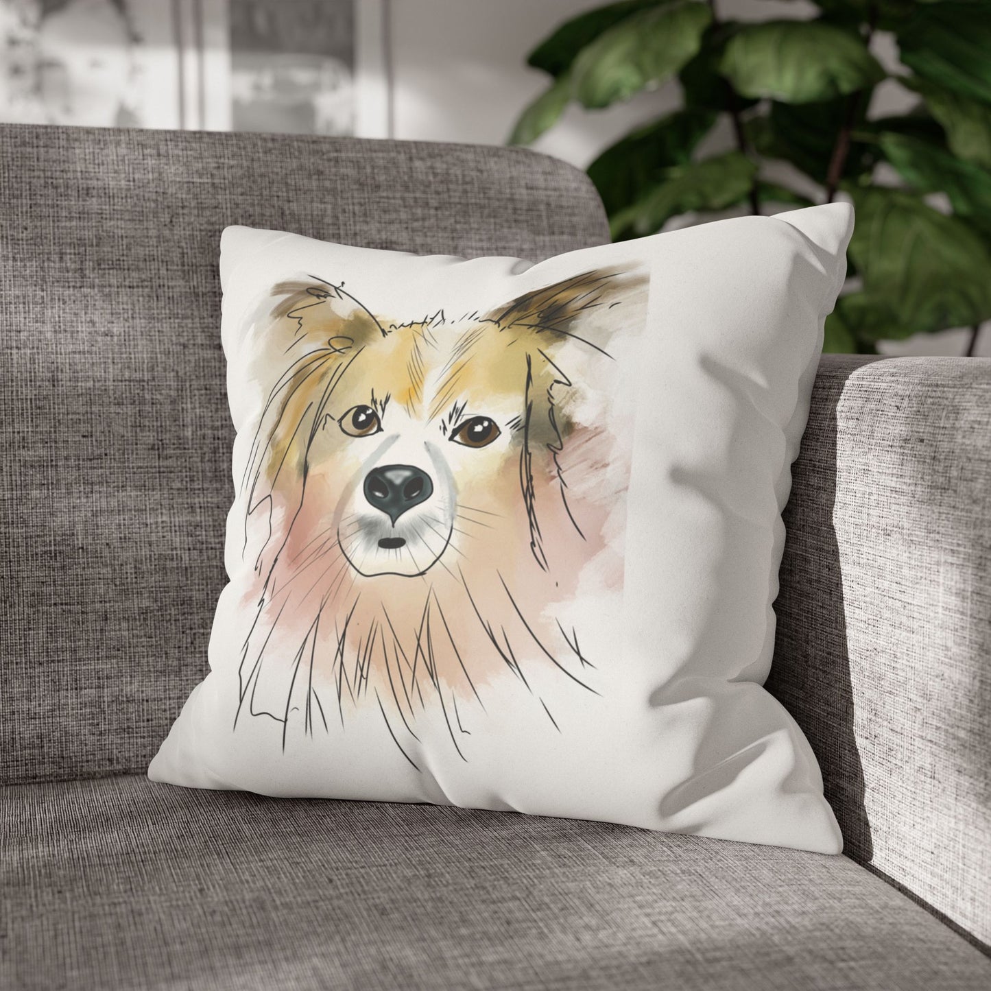 Puppy Faux Suede Pillowcase - Pet Home Design