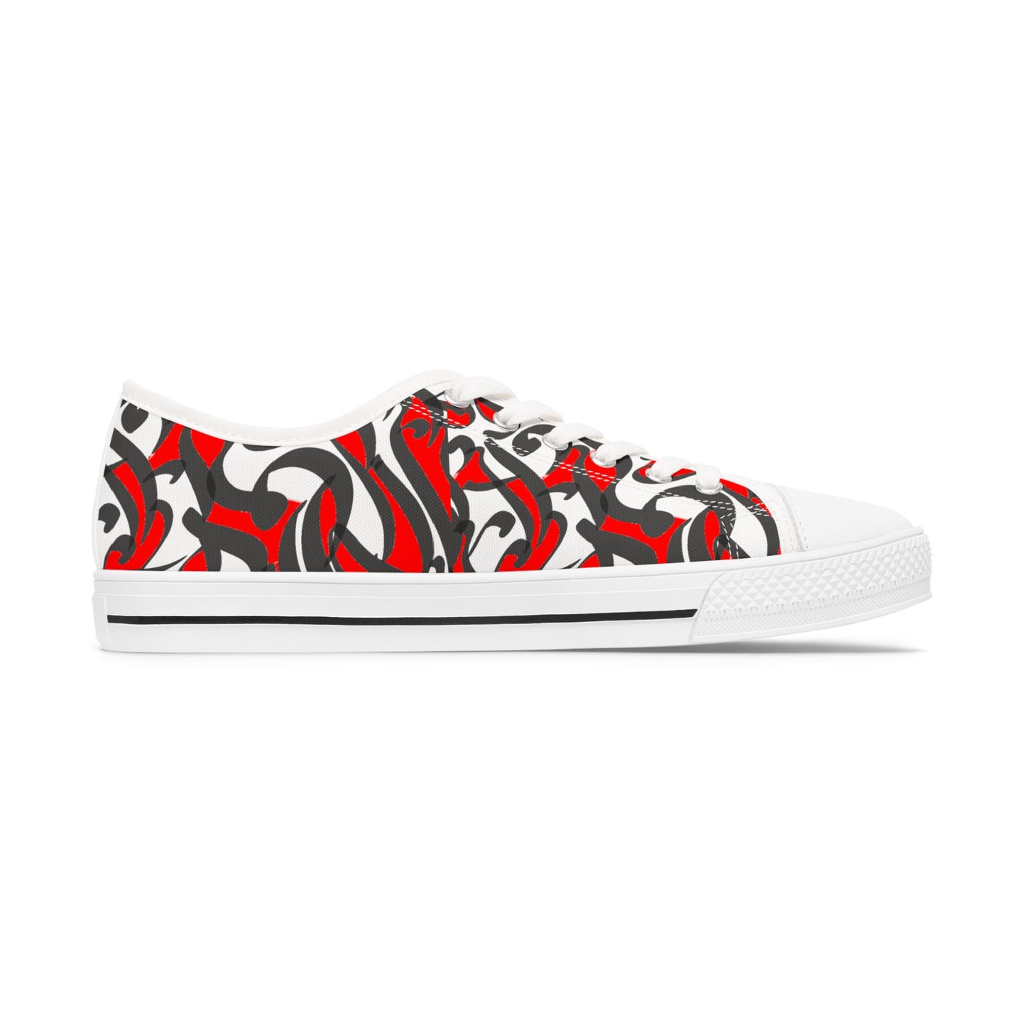 Bold Tribal Print Women's Low Top Sneakers, Stylish Casual Shoes, Unique Gifts for Her, Trendy Footwear, Everyday Fashion