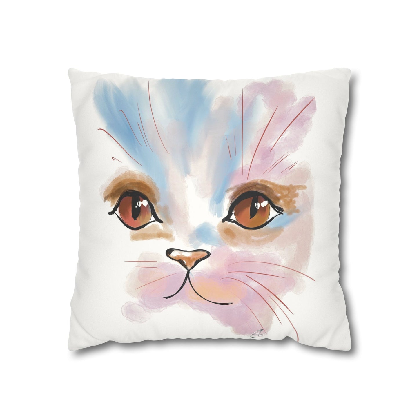 Kitty Faux Suede Pillowcase - Pet Home Design