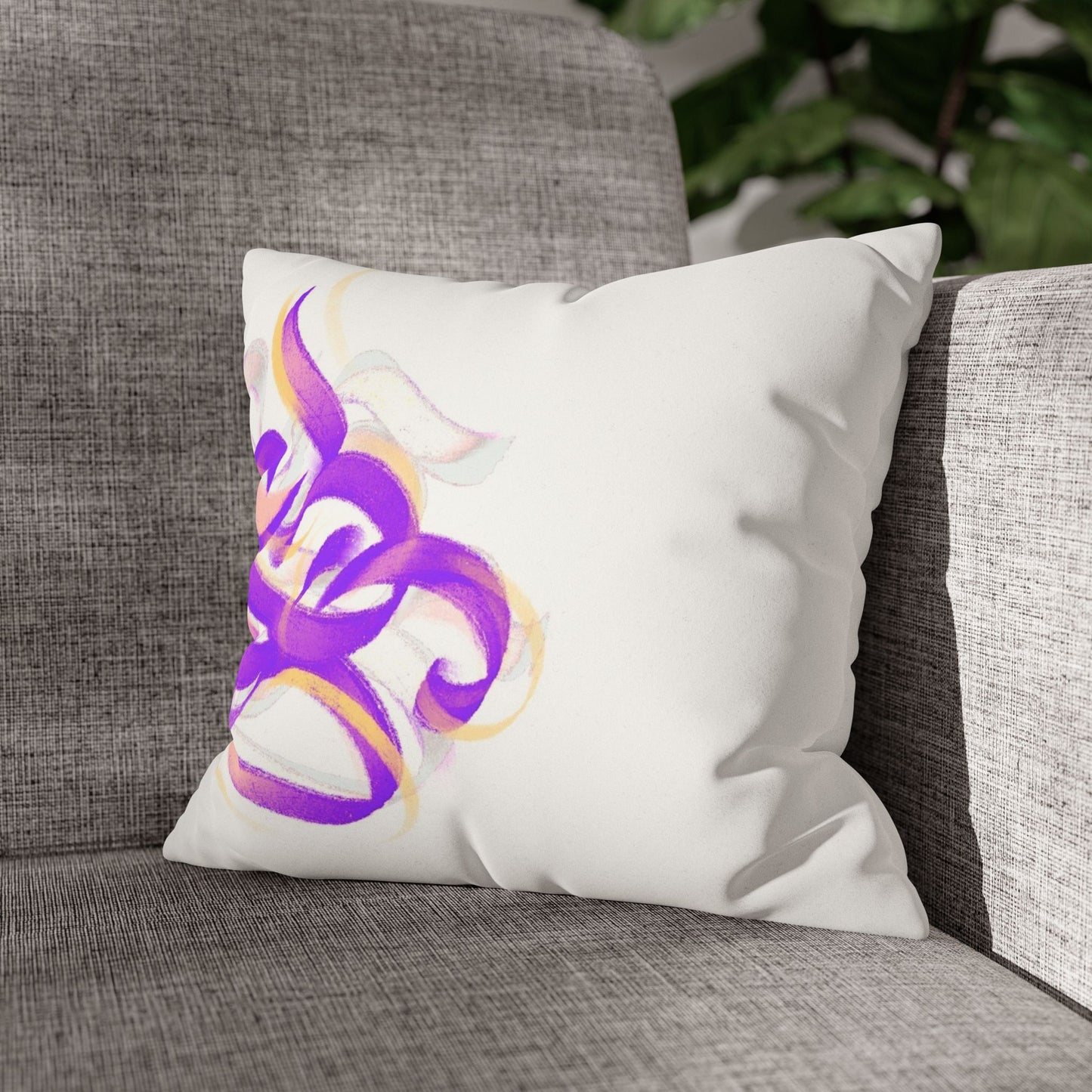 Square Pillowcase - Persian Calligraphy, Modern Handwriting Design