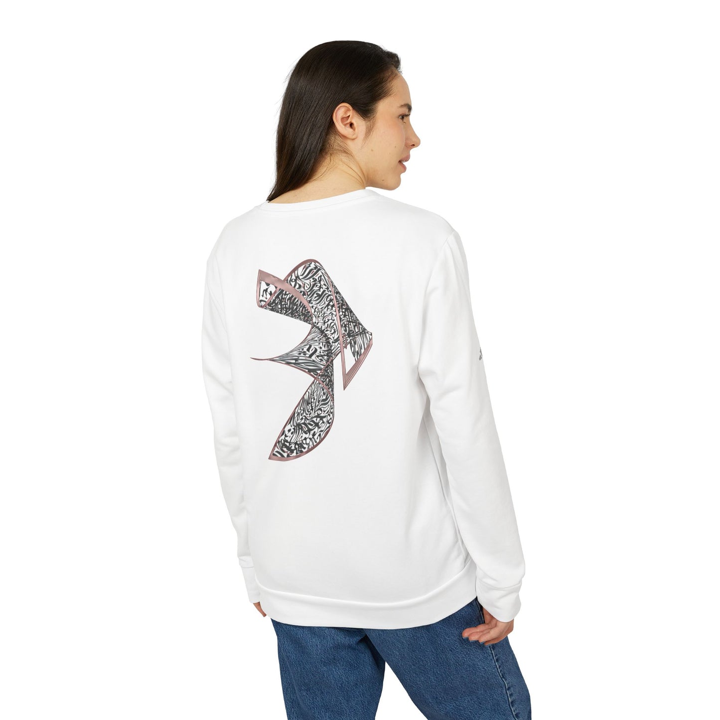 Trendy Unisex Fleece Crewneck Sweatshirt with Bold Design