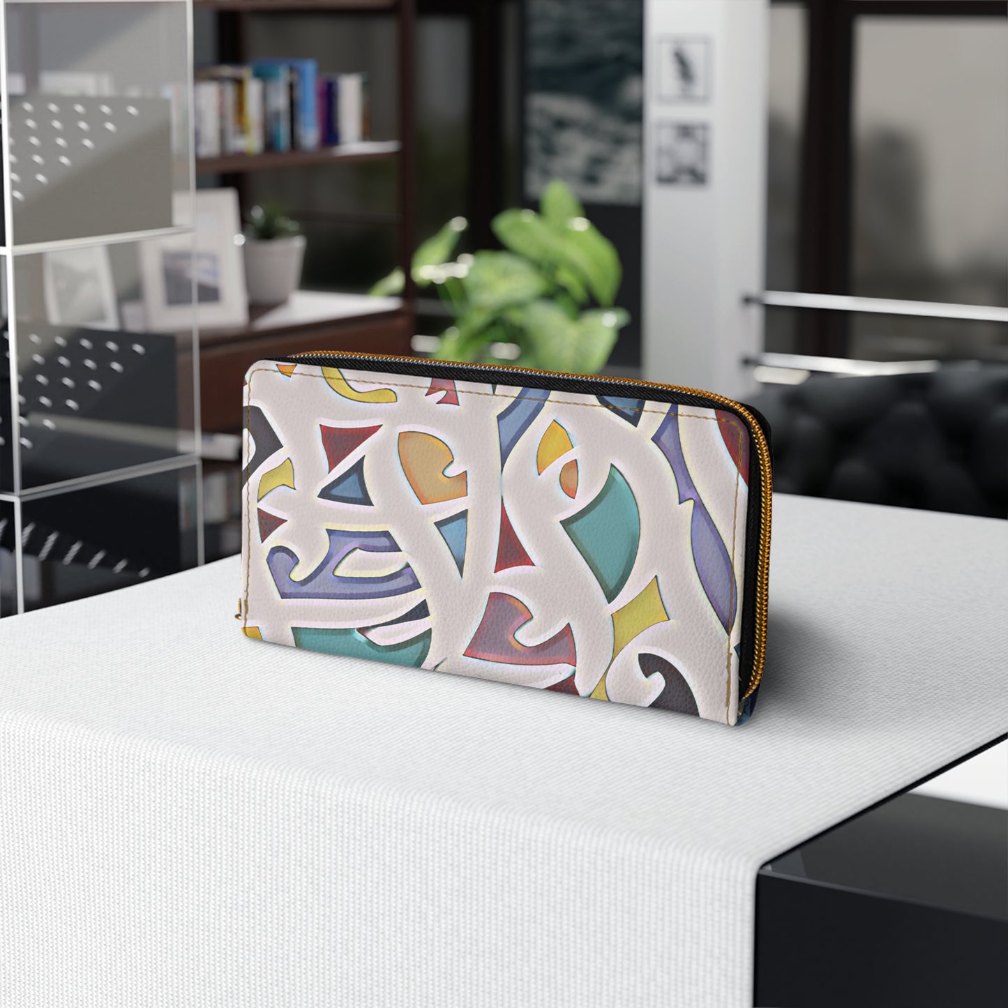 Calligraphy Zipper Wallet