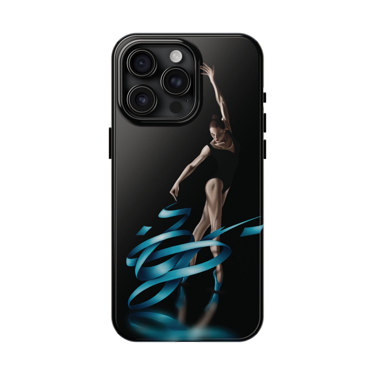Phone Case Ballerina with Blue Ribbon Persian Calligraphy Design