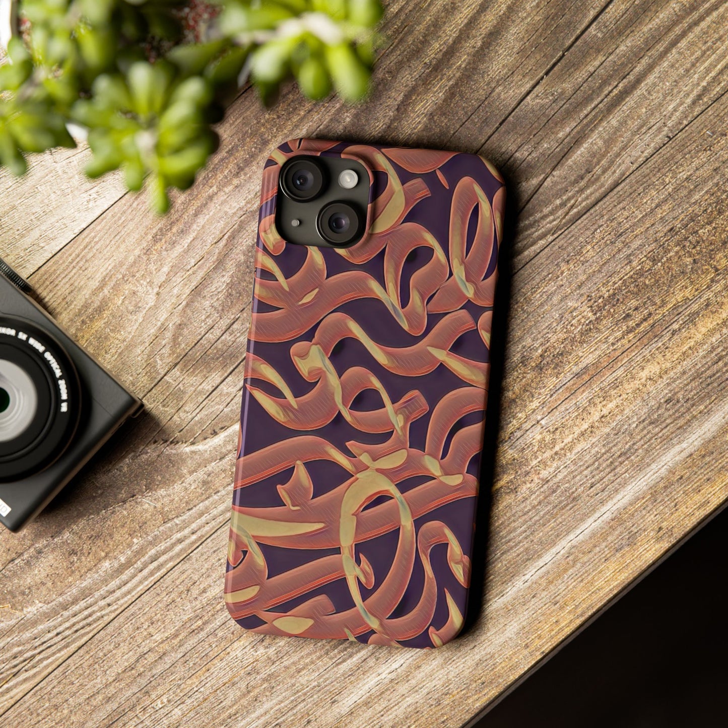 ' Modern Art Slim Phone Case -LOVE I-