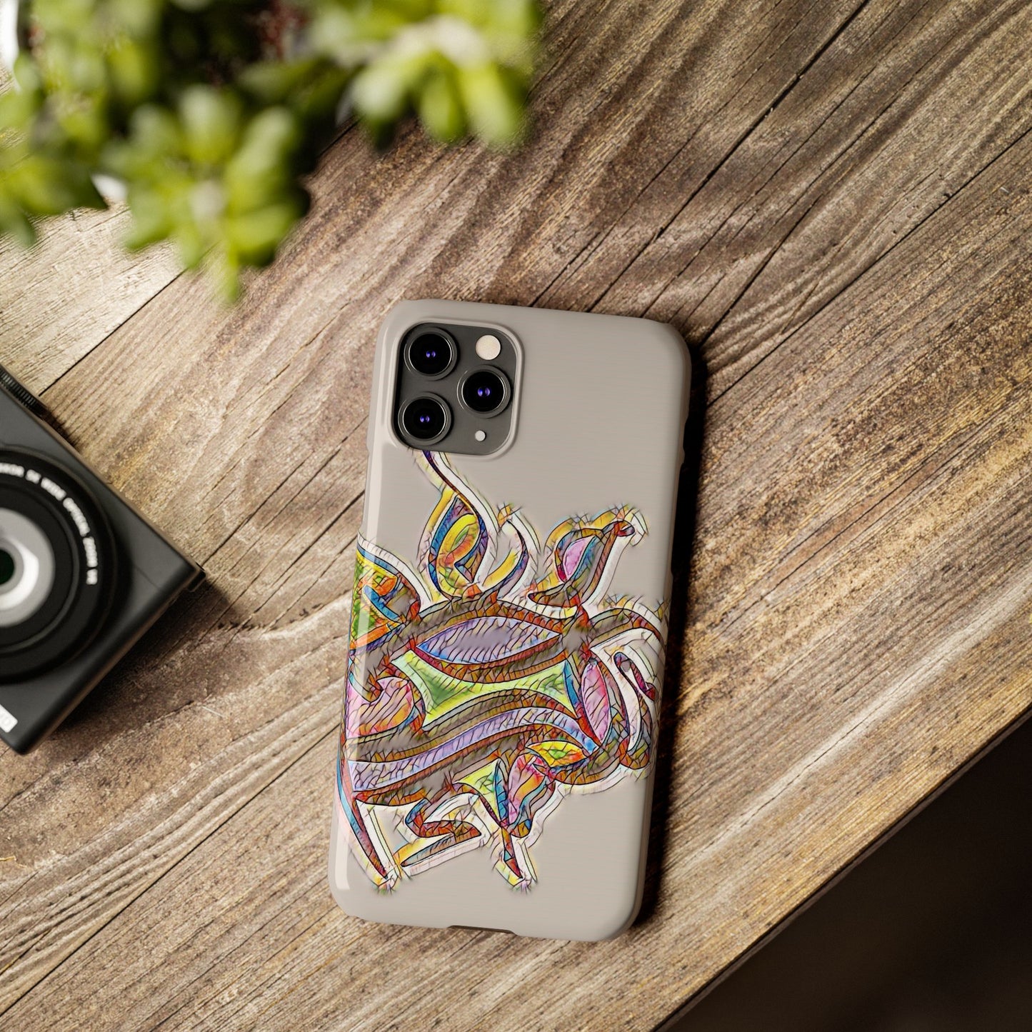 ' Modern Art Slim Phone Case -LOVE
