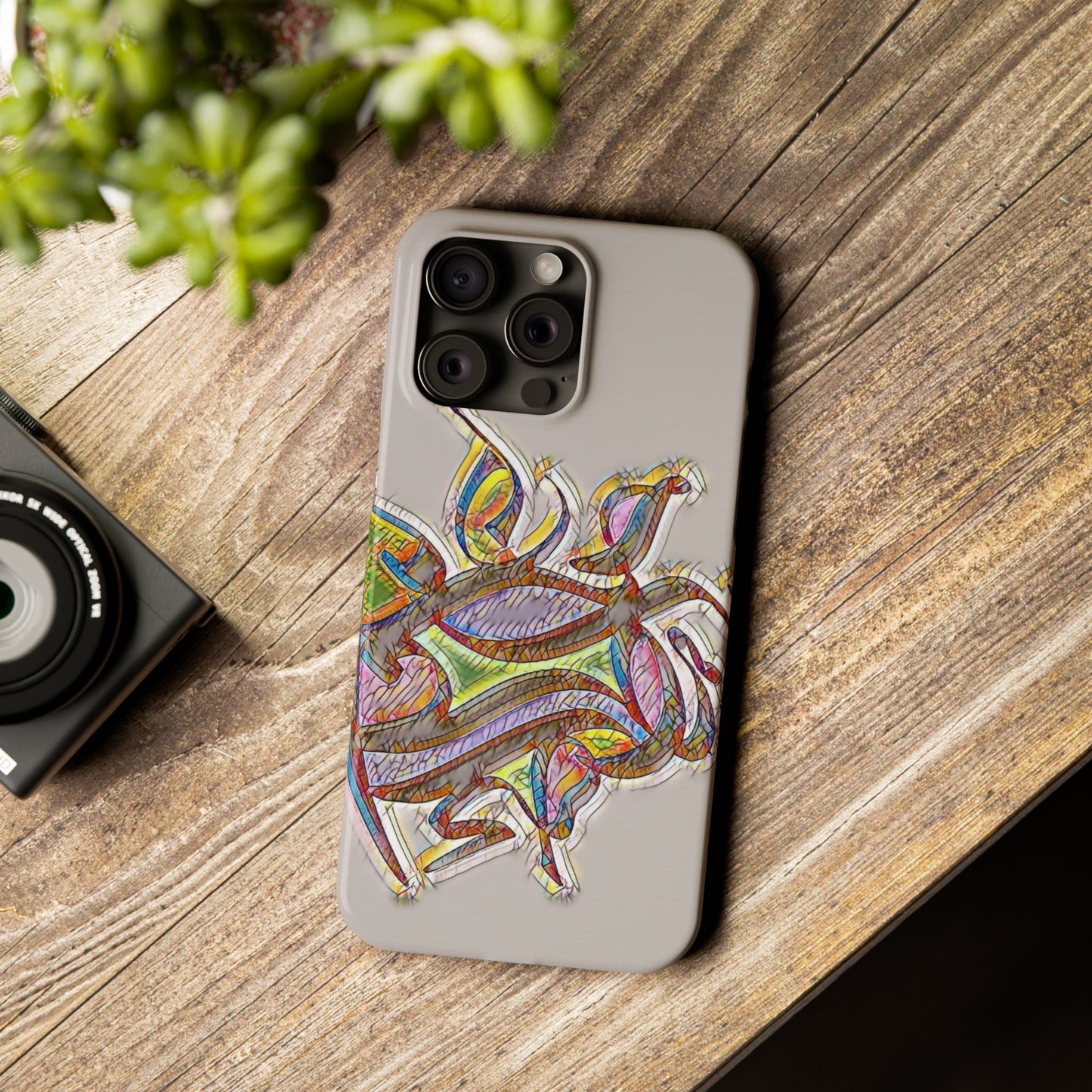 ' Modern Art Slim Phone Case -LOVE