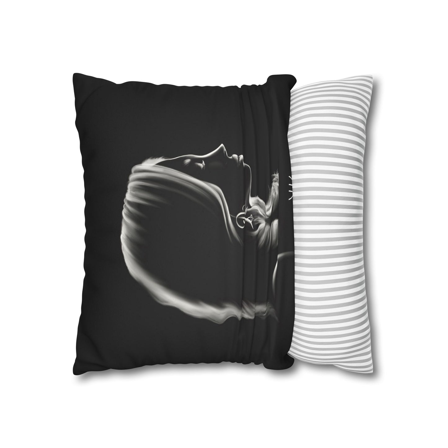 Square Pillowcase - Modern Art Portrait Watercolour Design