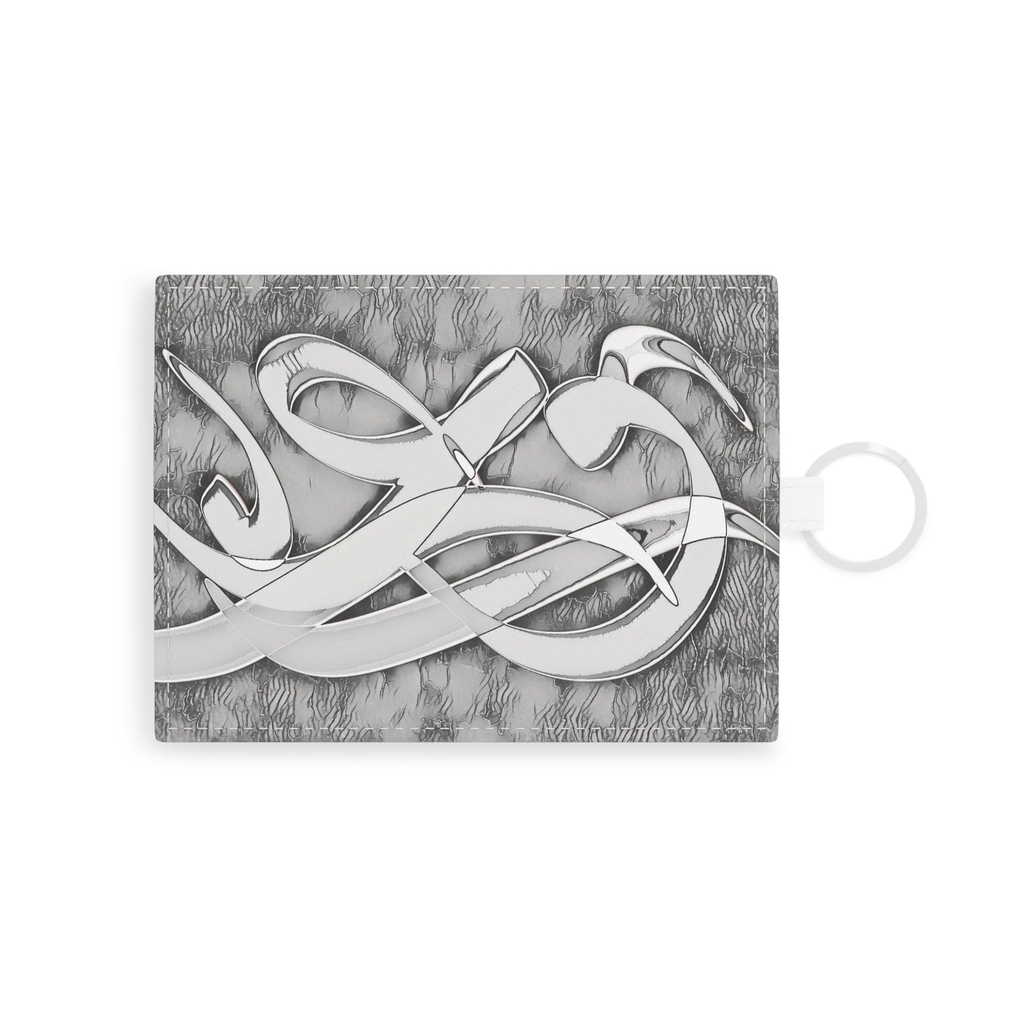 Calligraphy Saffiano Leather Card Holder