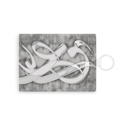 Calligraphy Saffiano Leather Card Holder